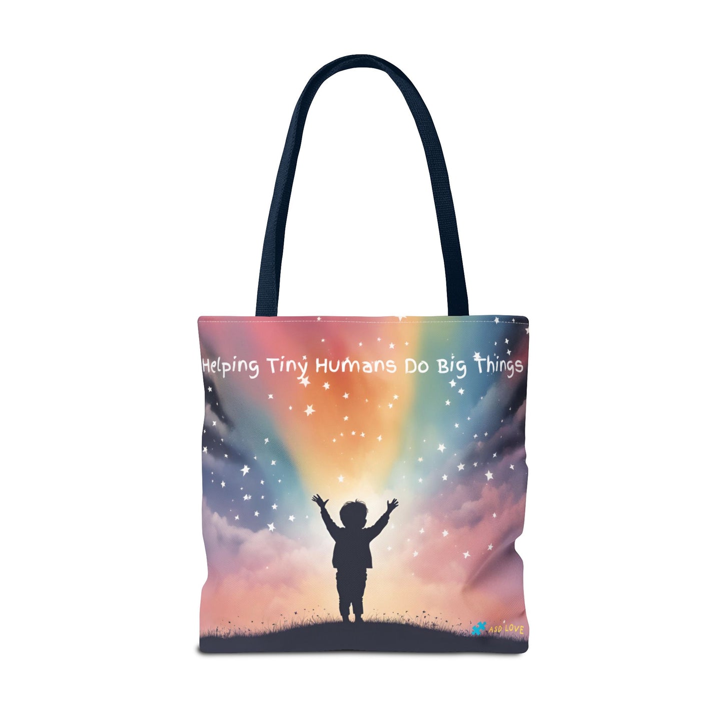 Helping Tiny Humans Do Big Things Tote - Inspiring Kids to Reach for the Stars
