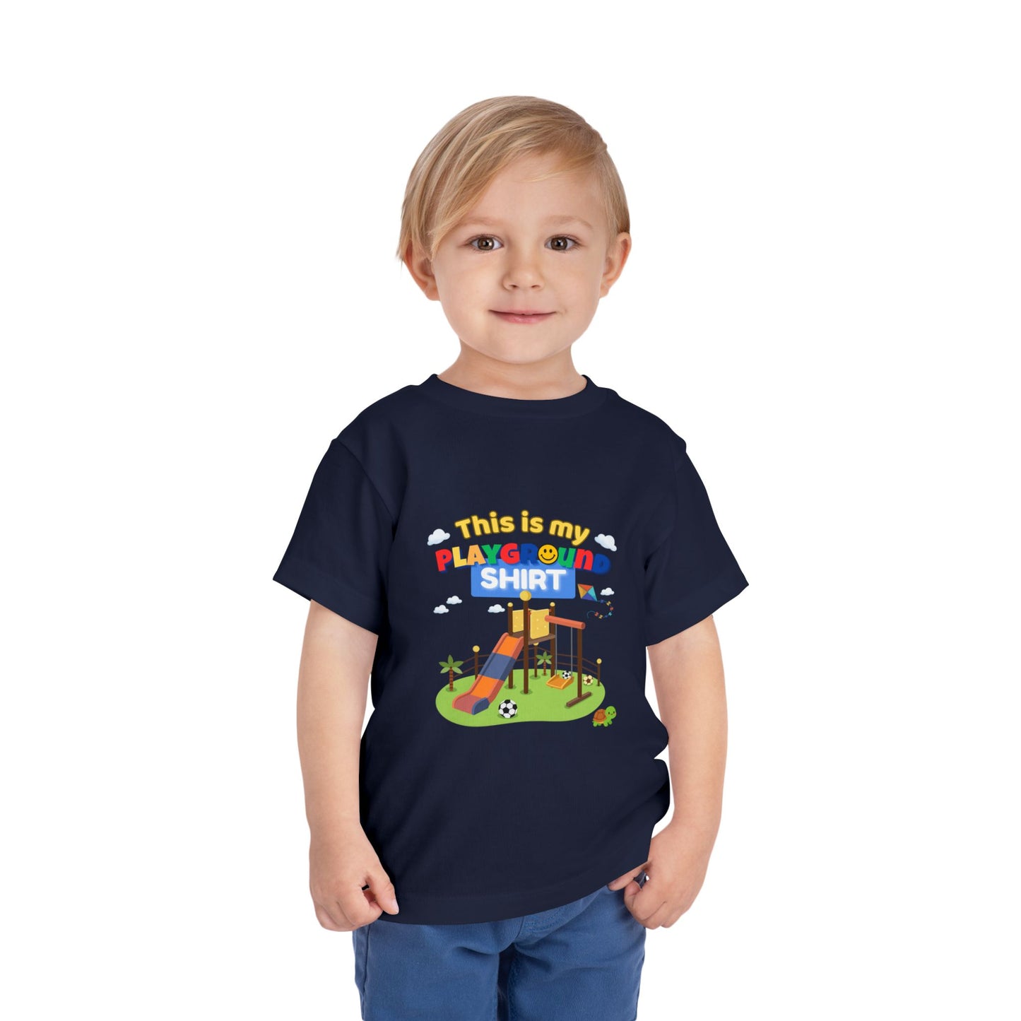 Playground Illustration Toddler Tee | Kids Slide Park Shirt