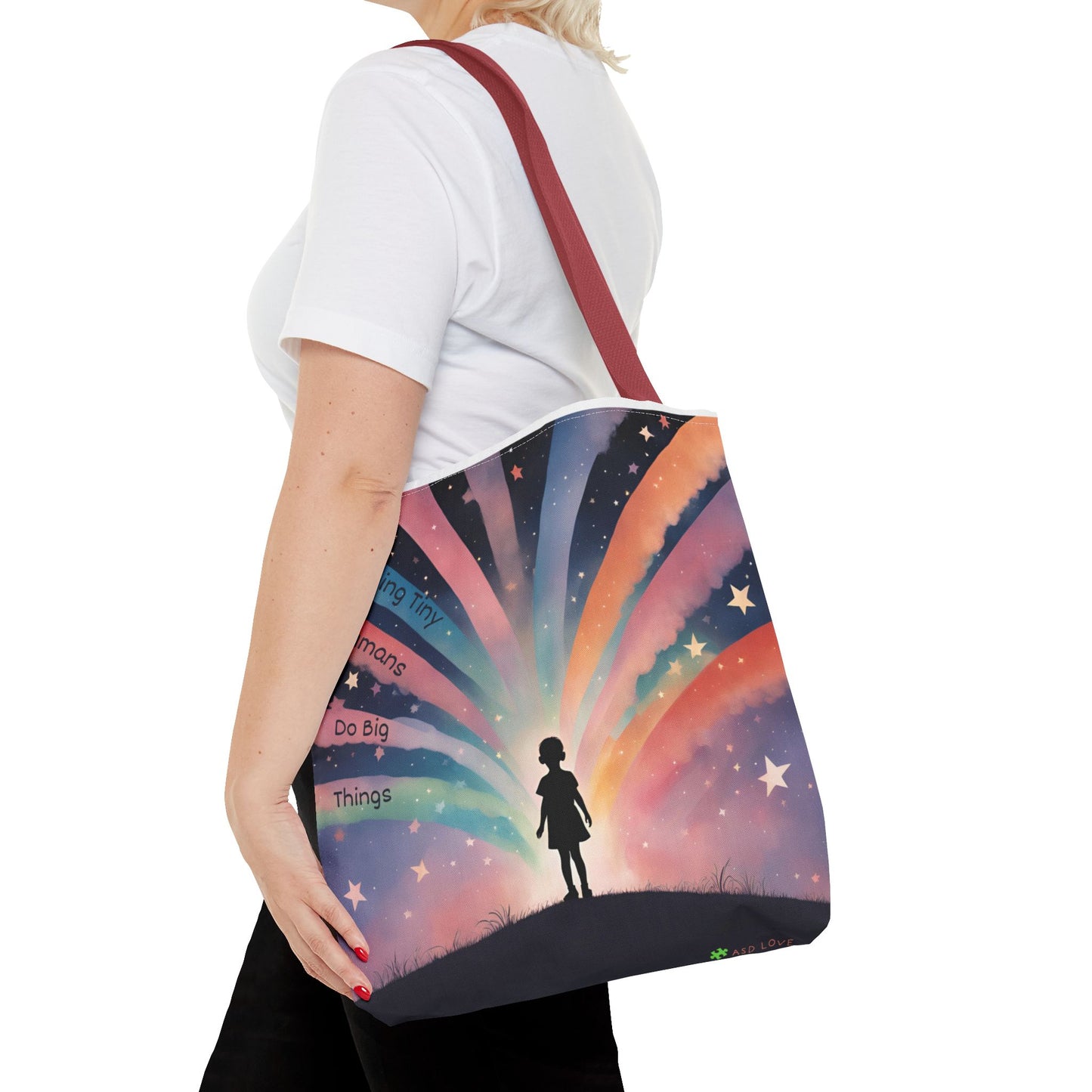 Helping Tiny Humans Do Big Things Tote - Inspiring Kids to Reach for the Stars