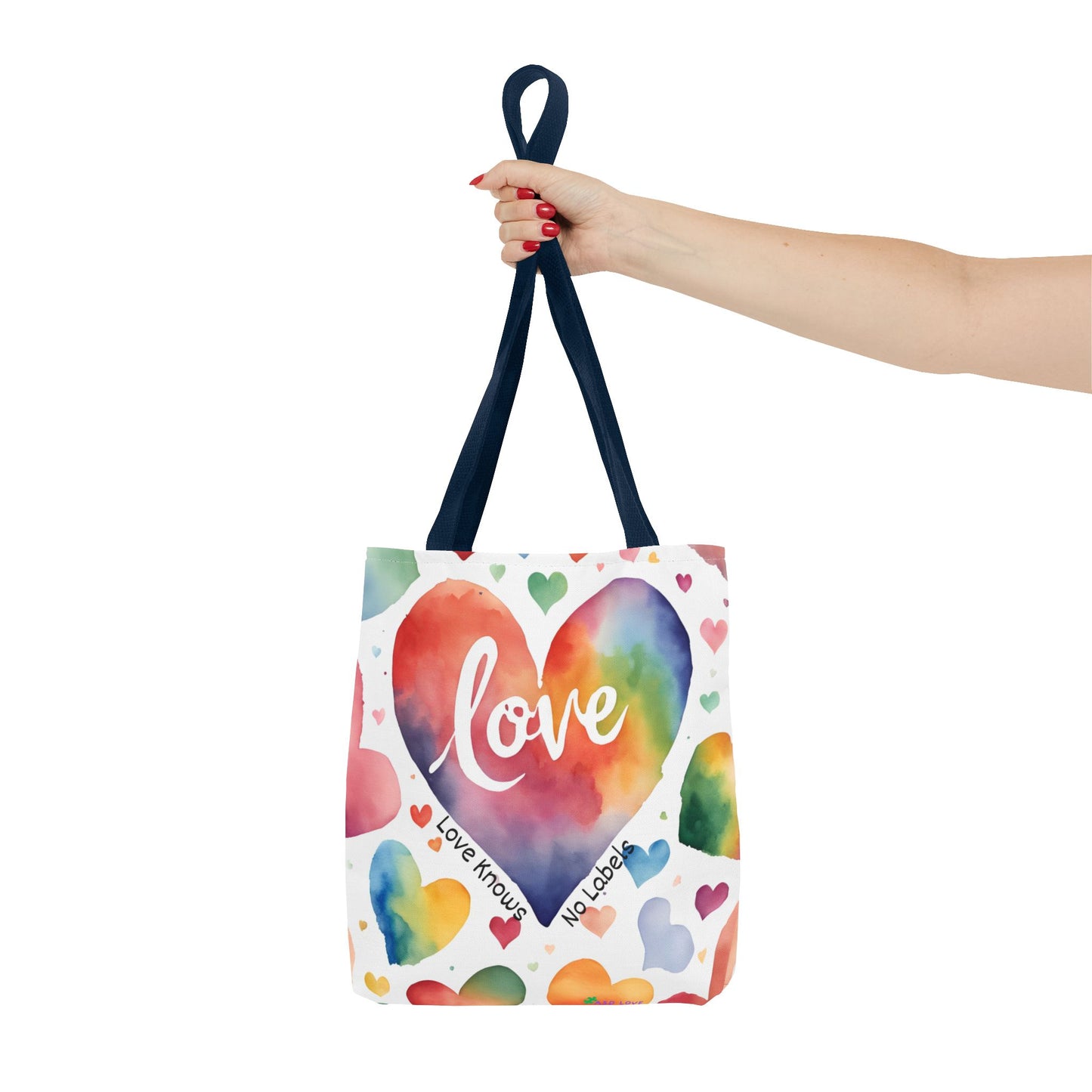 Love Knows No Labels - Hearts, Hearts, Hearts Tote Bag - Embrace Every Difference
