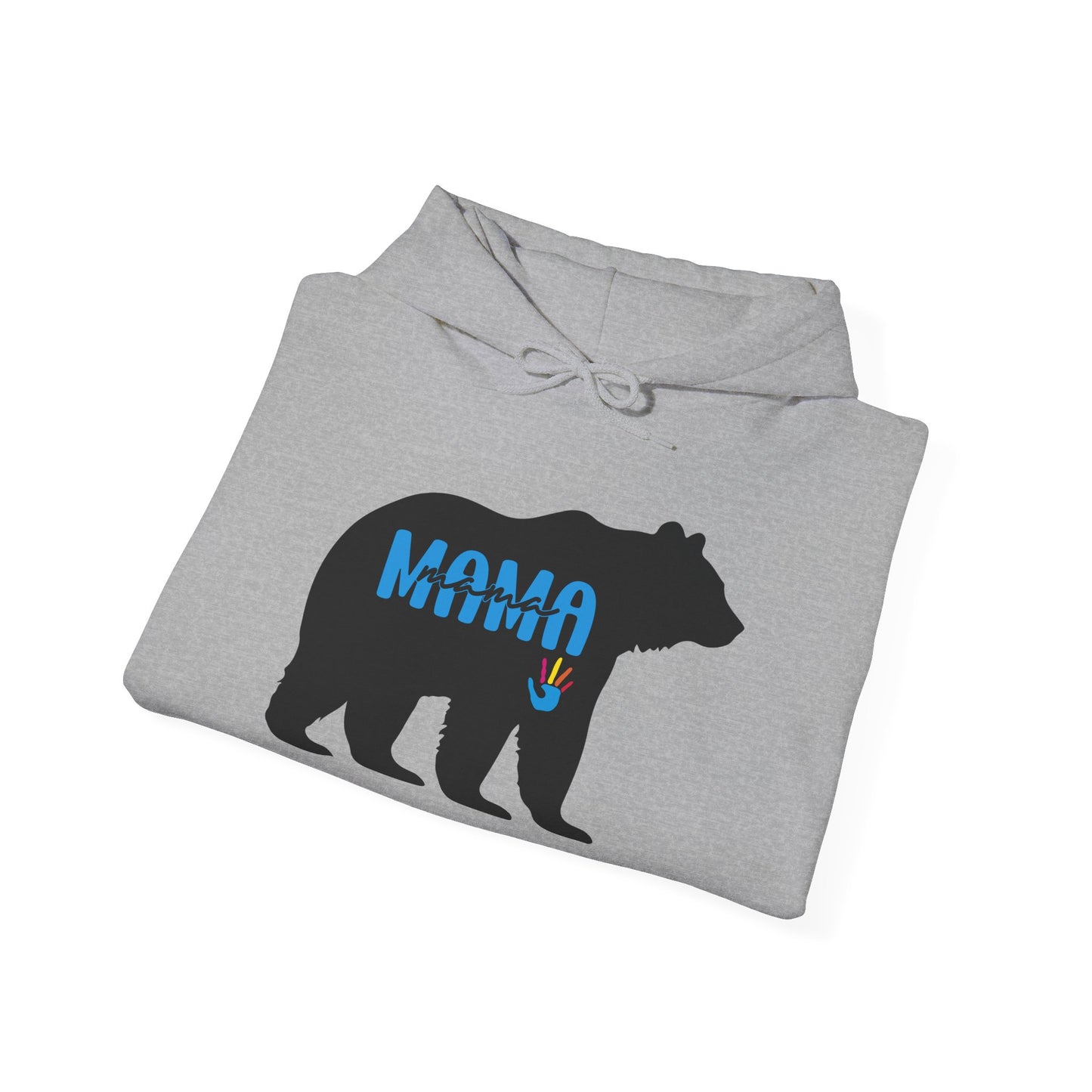 Mama Bear Hooded Sweatshirt | Autism Mama - Proud Support Sweatshirt