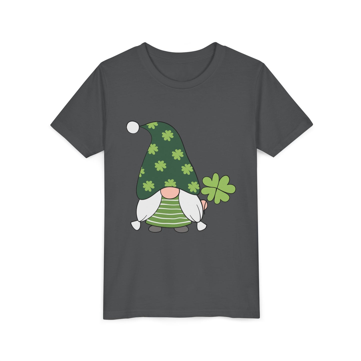 Shamrock Gnome Youth Tee | St. Patrick's Day Clover Kids Shirt