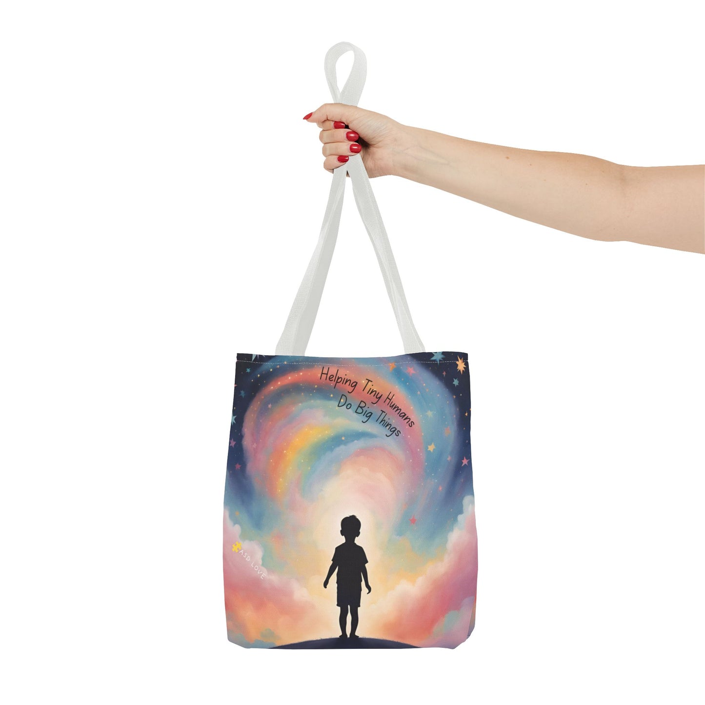 Helping Tiny Humans Do Big Things Tote - Inspiring Kids to Reach for the Stars
