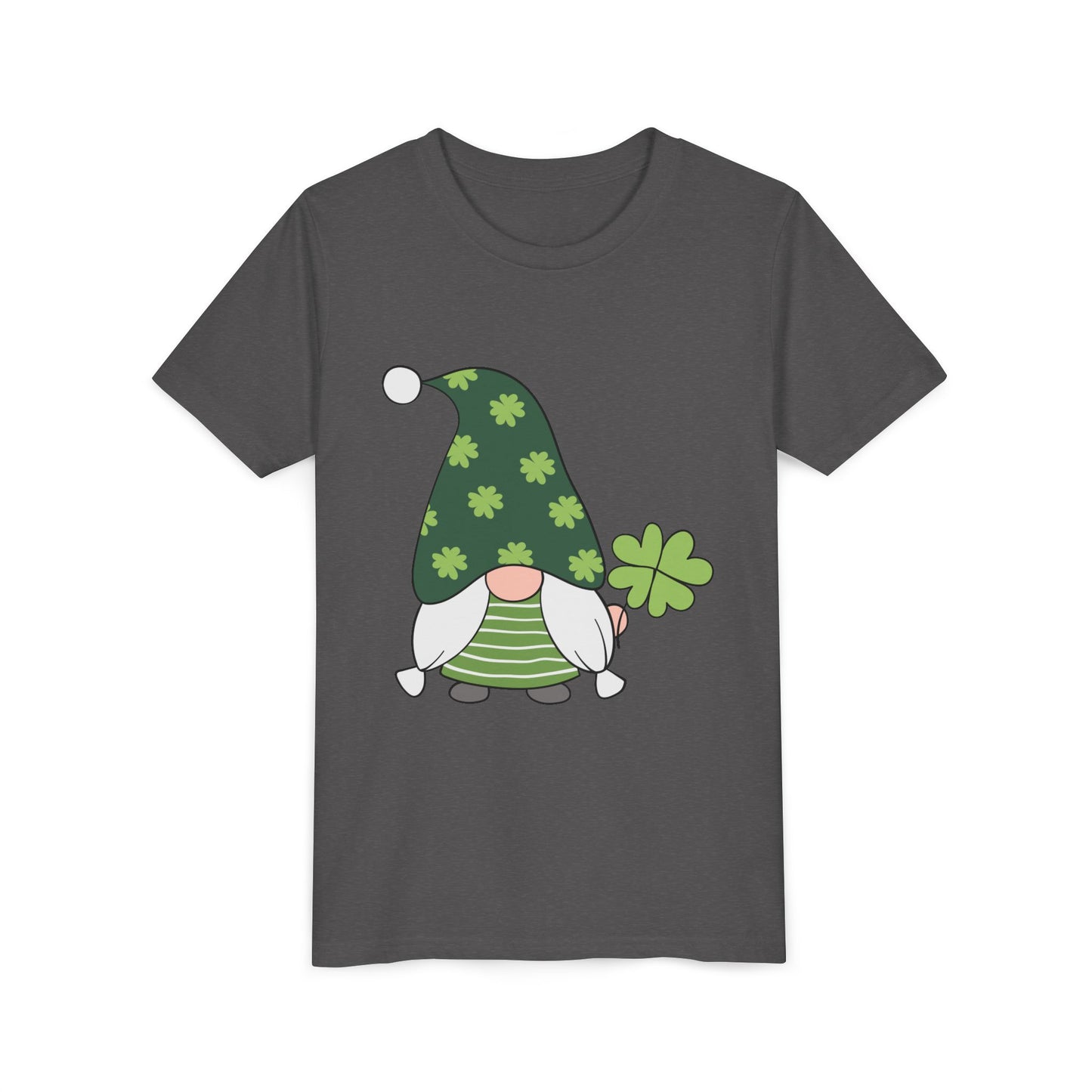 Shamrock Gnome Youth Tee | St. Patrick's Day Clover Kids Shirt