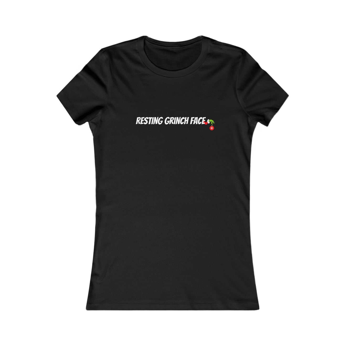 Resting Grinch Face Christmas Shirt (WF) - Funny Holiday Tee with Ornament and Grinch Hand Design