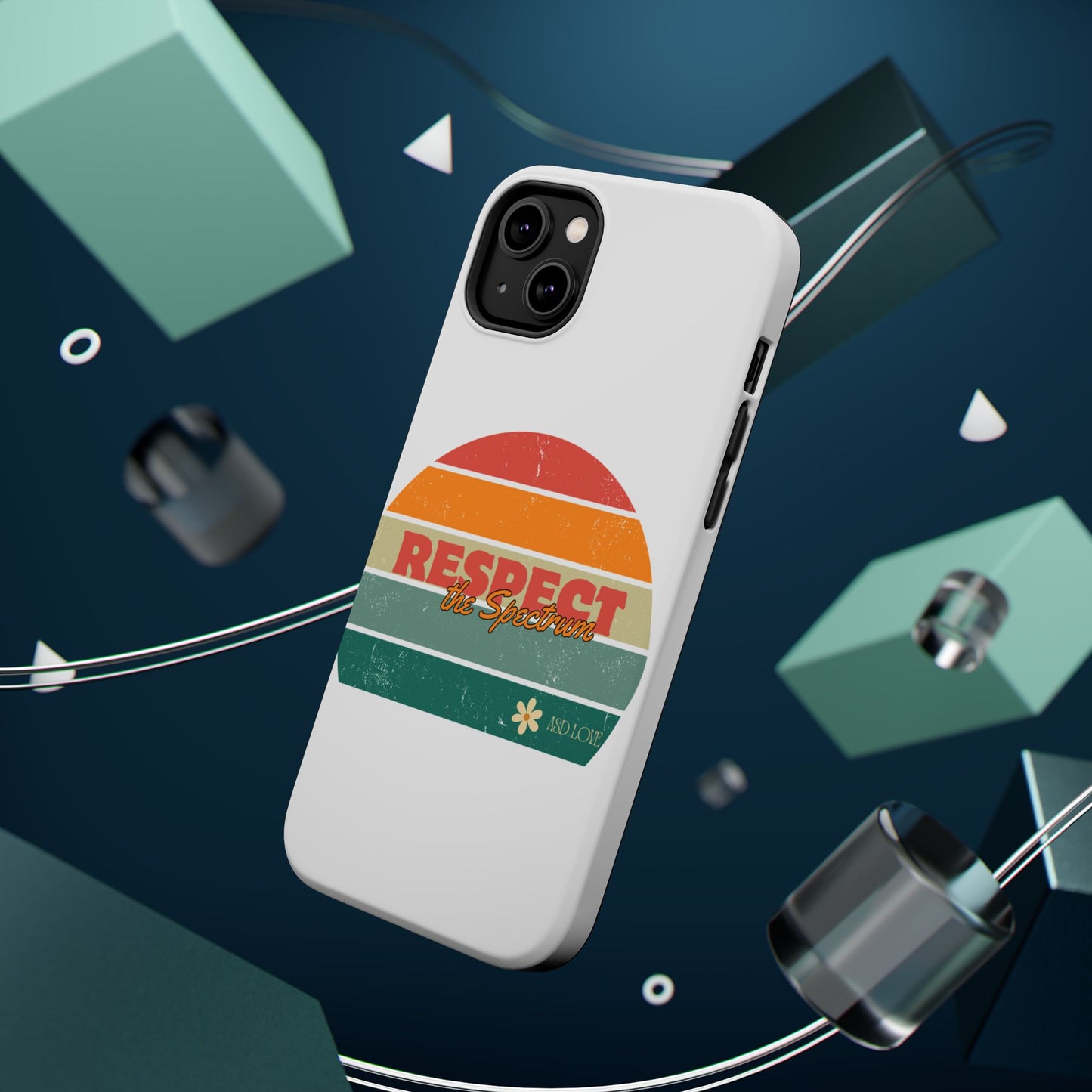 Vintage Rainbow: Respect the Spectrum - ASD Awareness Phone Case