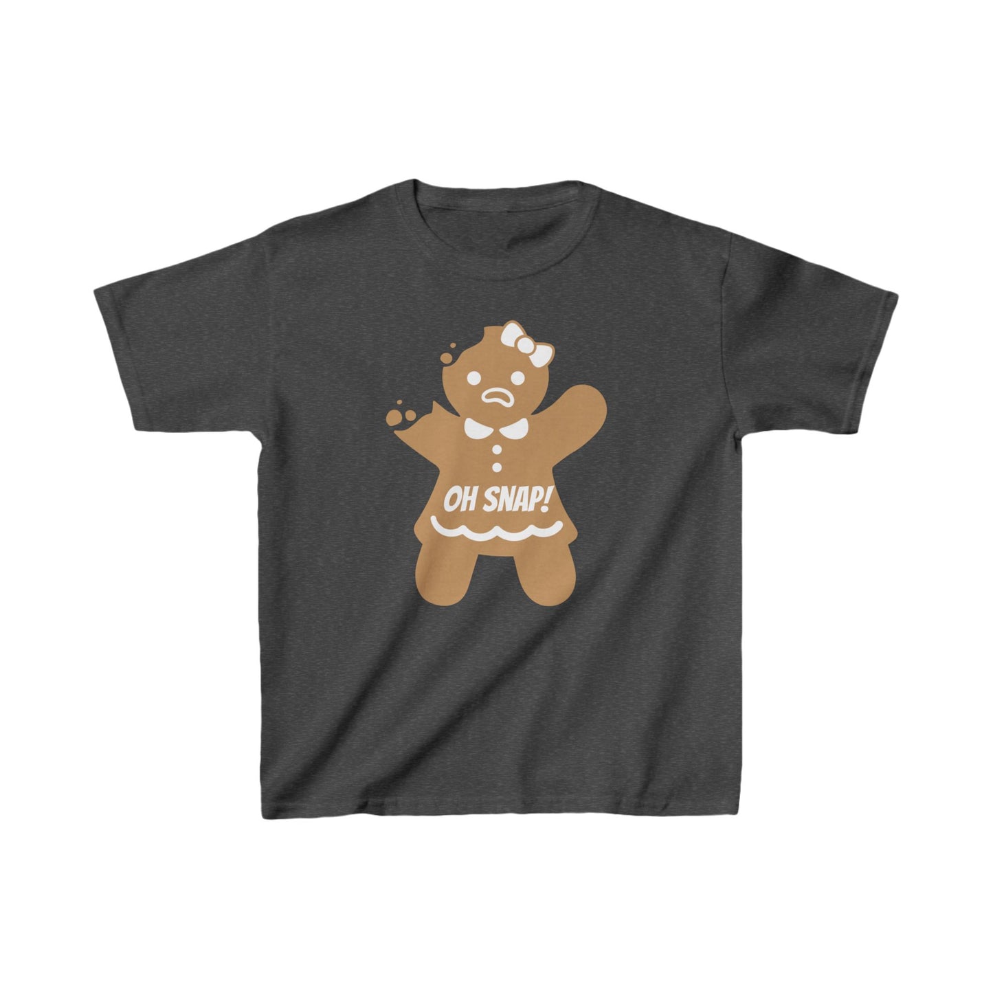 Oh Snap! Broken Gingerbread Girl, Kids Tee - Funny Holiday Shirt for Christmas and Gingerbread lovers