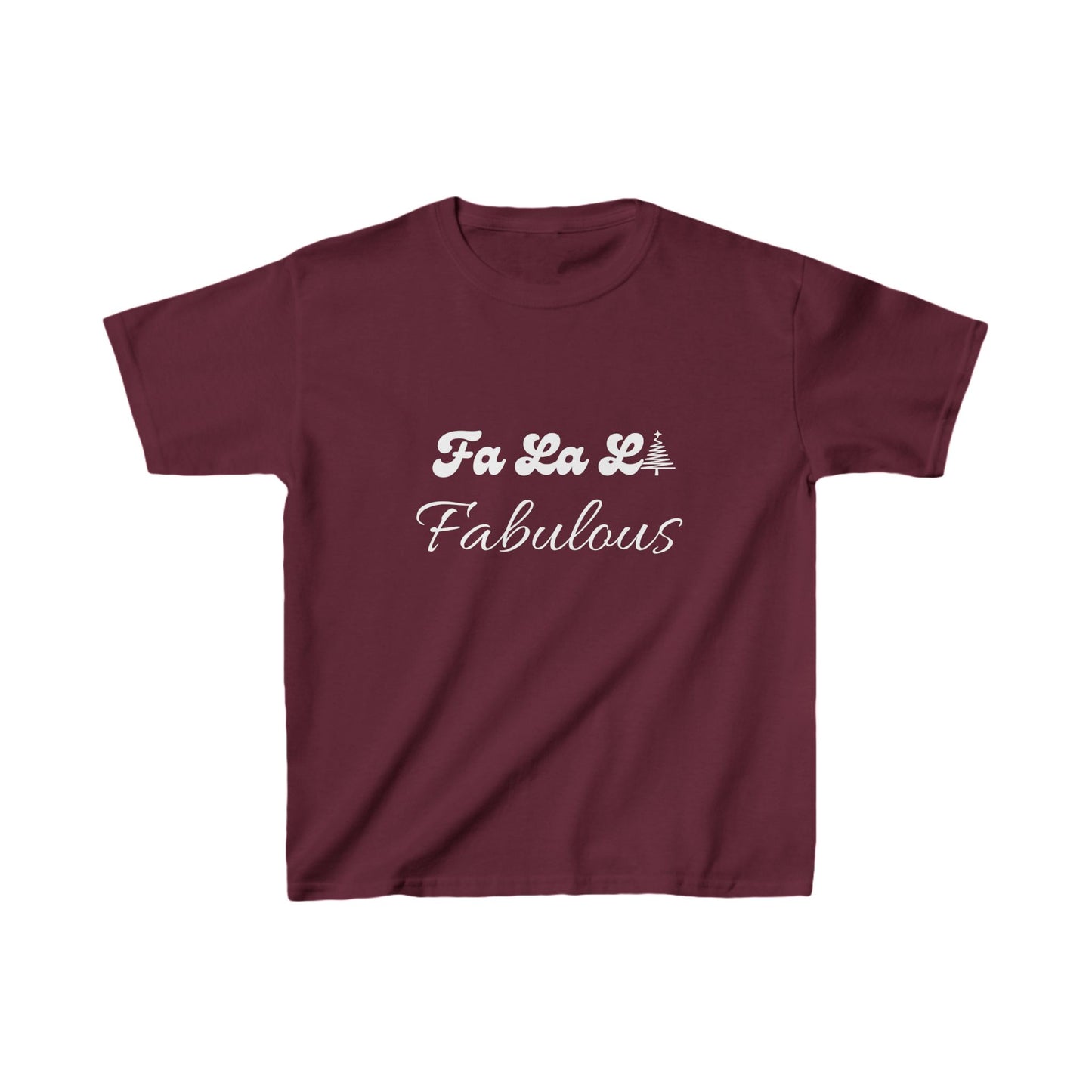 Fa La LA Fabulous Kids Tee - Fun Christmas Shirt for Boys and Girls