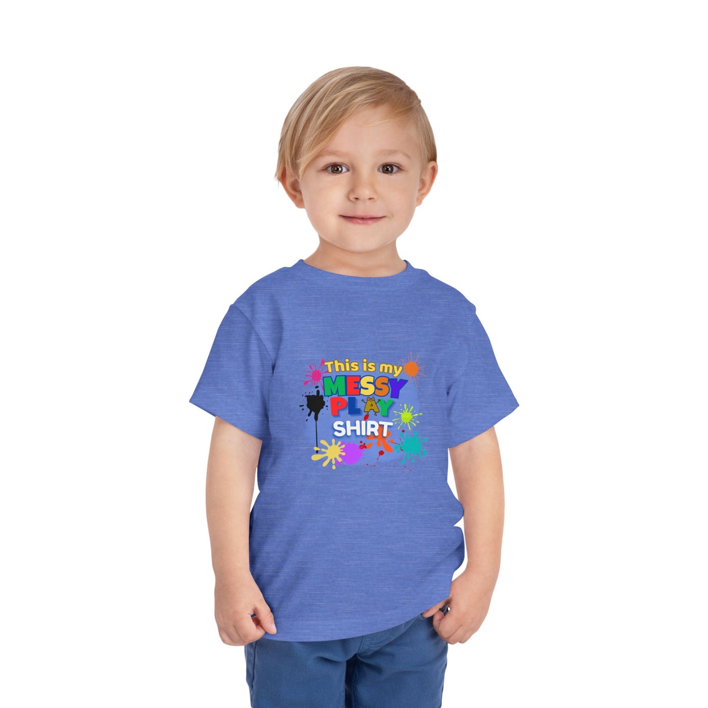 Messy Play Paint Splatter Toddler Tee | "This is my messy play shirt"