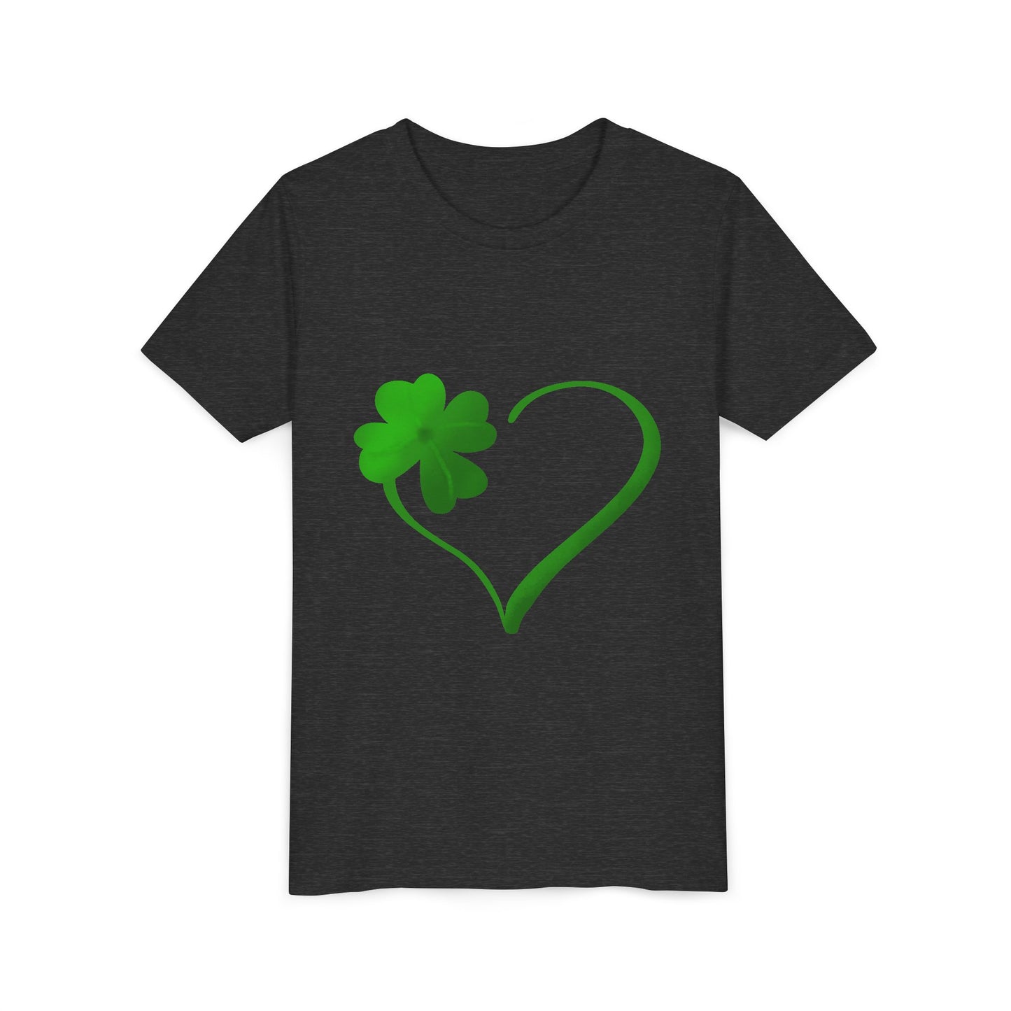 Shamrock Heart Youth Tee | St. Patrick's Day Clover Kids Shirt
