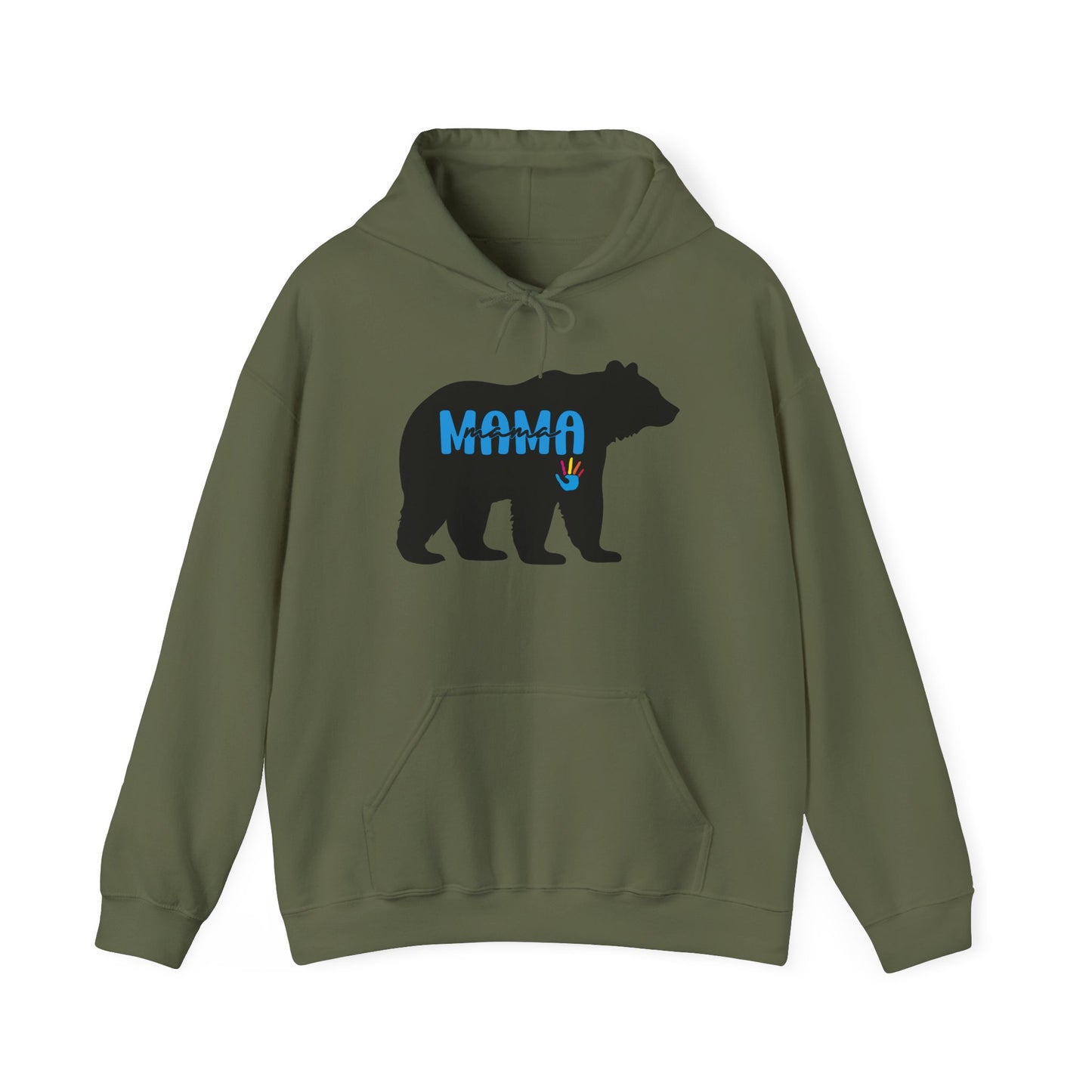 Mama Bear Hooded Sweatshirt | Autism Mama - Proud Support Sweatshirt