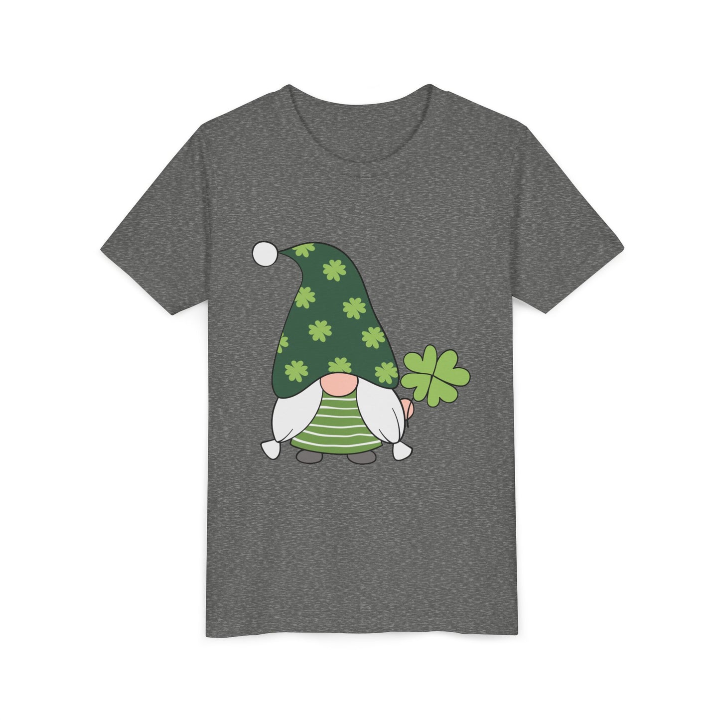 Shamrock Gnome Youth Tee | St. Patrick's Day Clover Kids Shirt