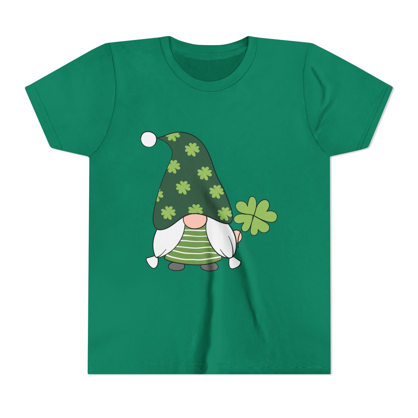Shamrock Gnome Youth Tee | St. Patrick's Day Clover Kids Shirt