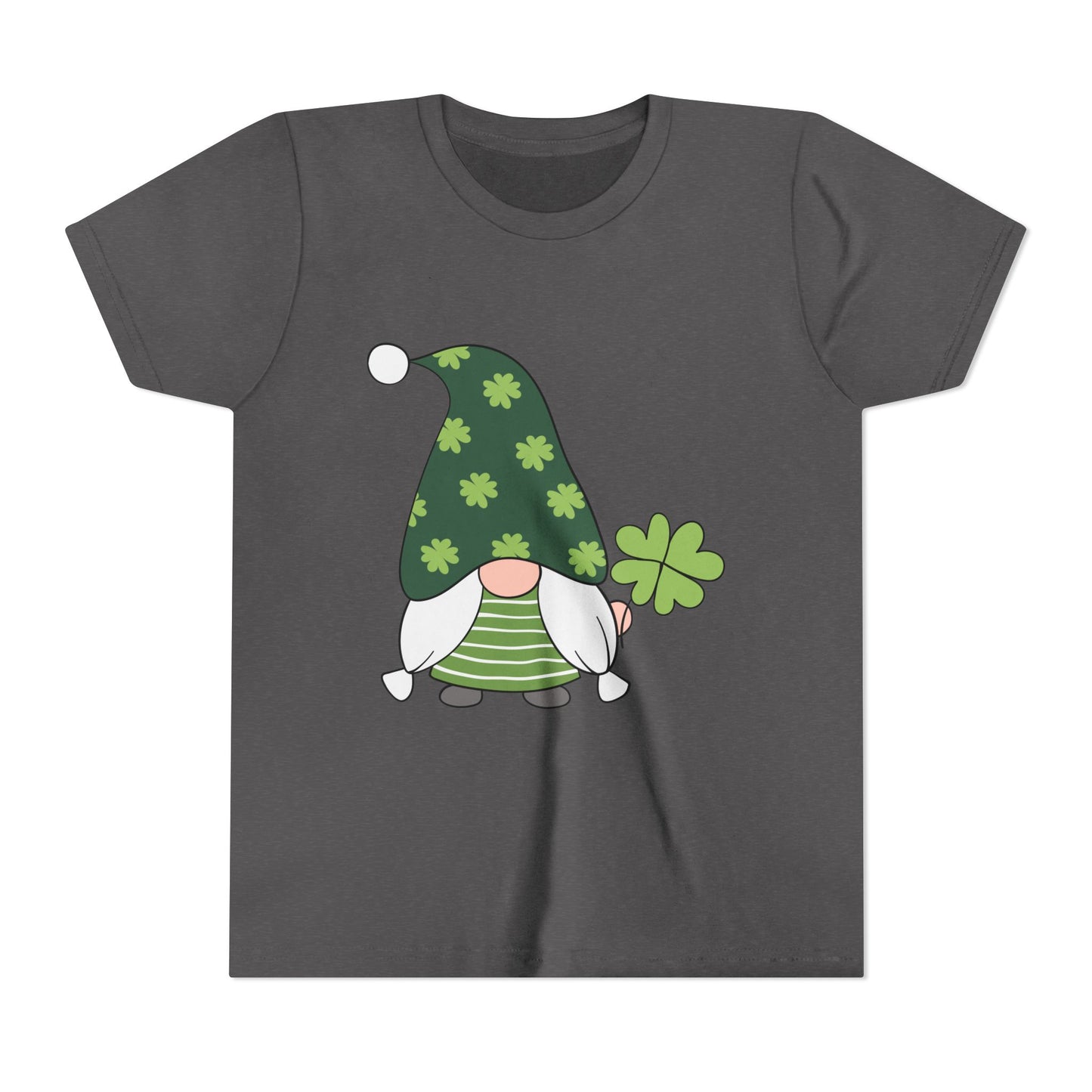 Shamrock Gnome Youth Tee | St. Patrick's Day Clover Kids Shirt
