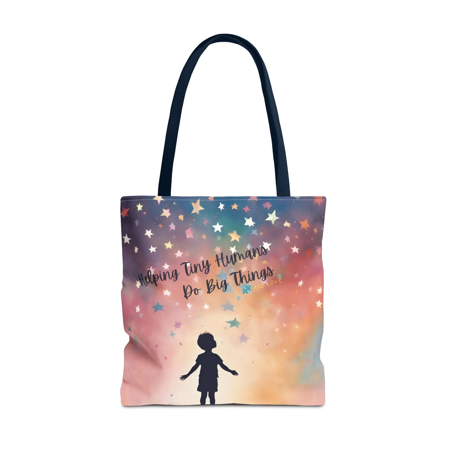 Helping Tiny Humans Do Big Things Tote - Inspiring Kids to Reach for the Stars