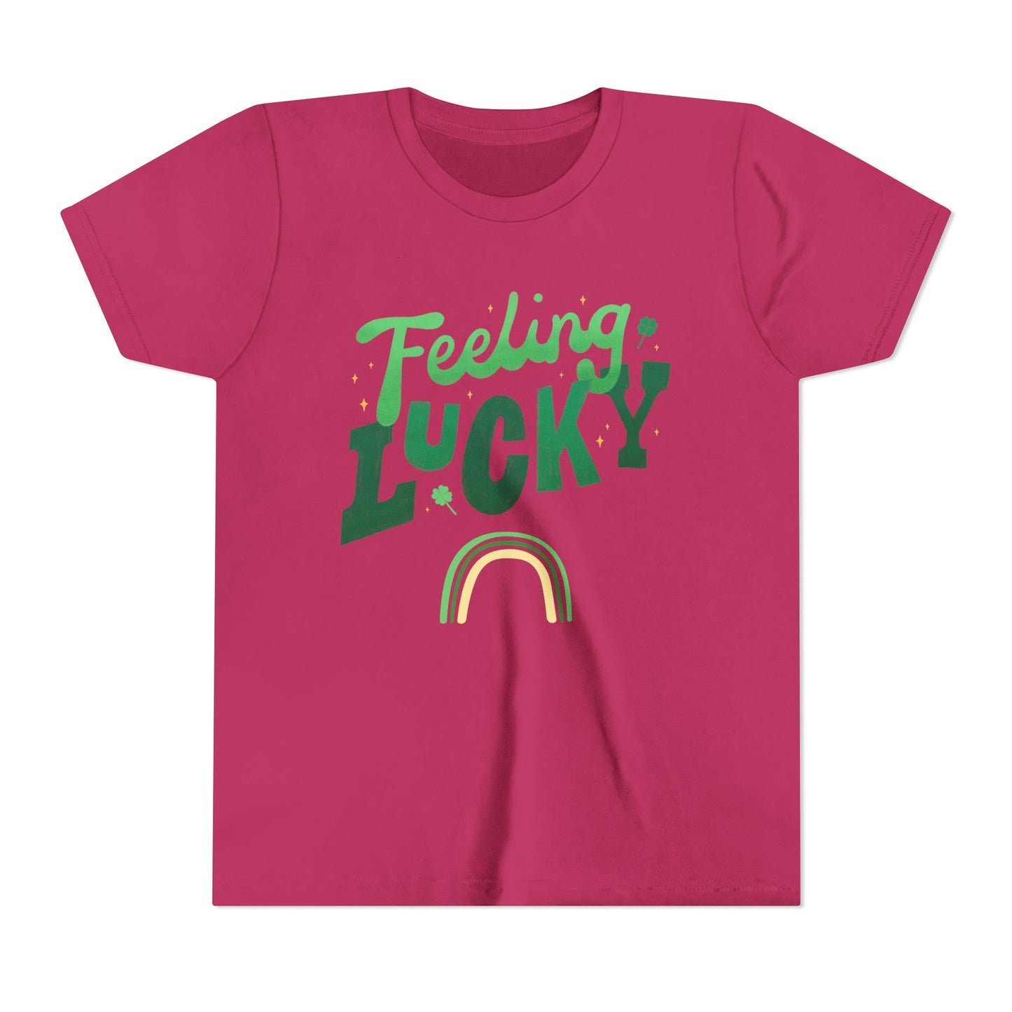 Feeling Lucky rainbow Youth Tee | St. Patrick's Day kids shirt