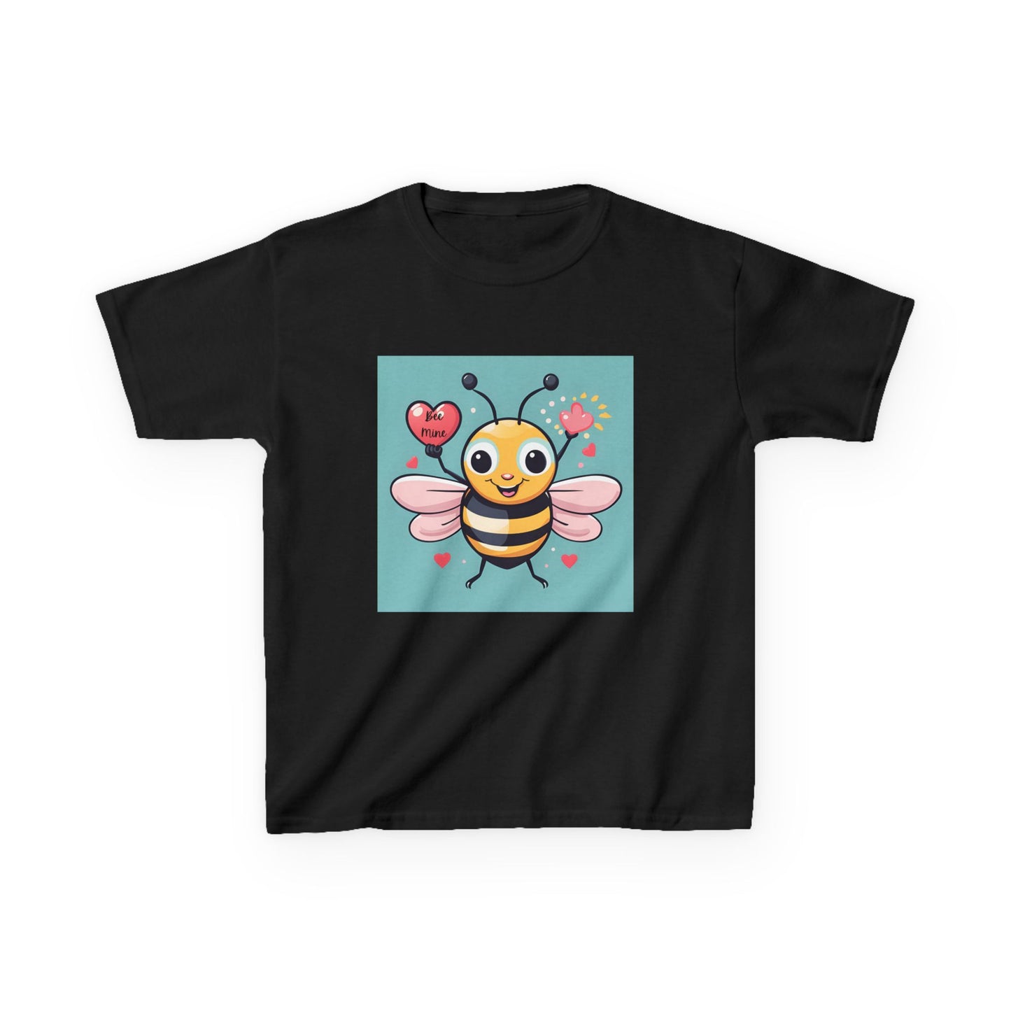 Bee Mine - Heart LIfting Bumble Bee Valentine's Kids Tee