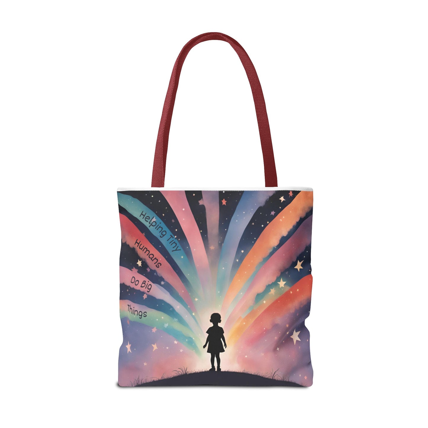 Helping Tiny Humans Do Big Things Tote - Inspiring Kids to Reach for the Stars