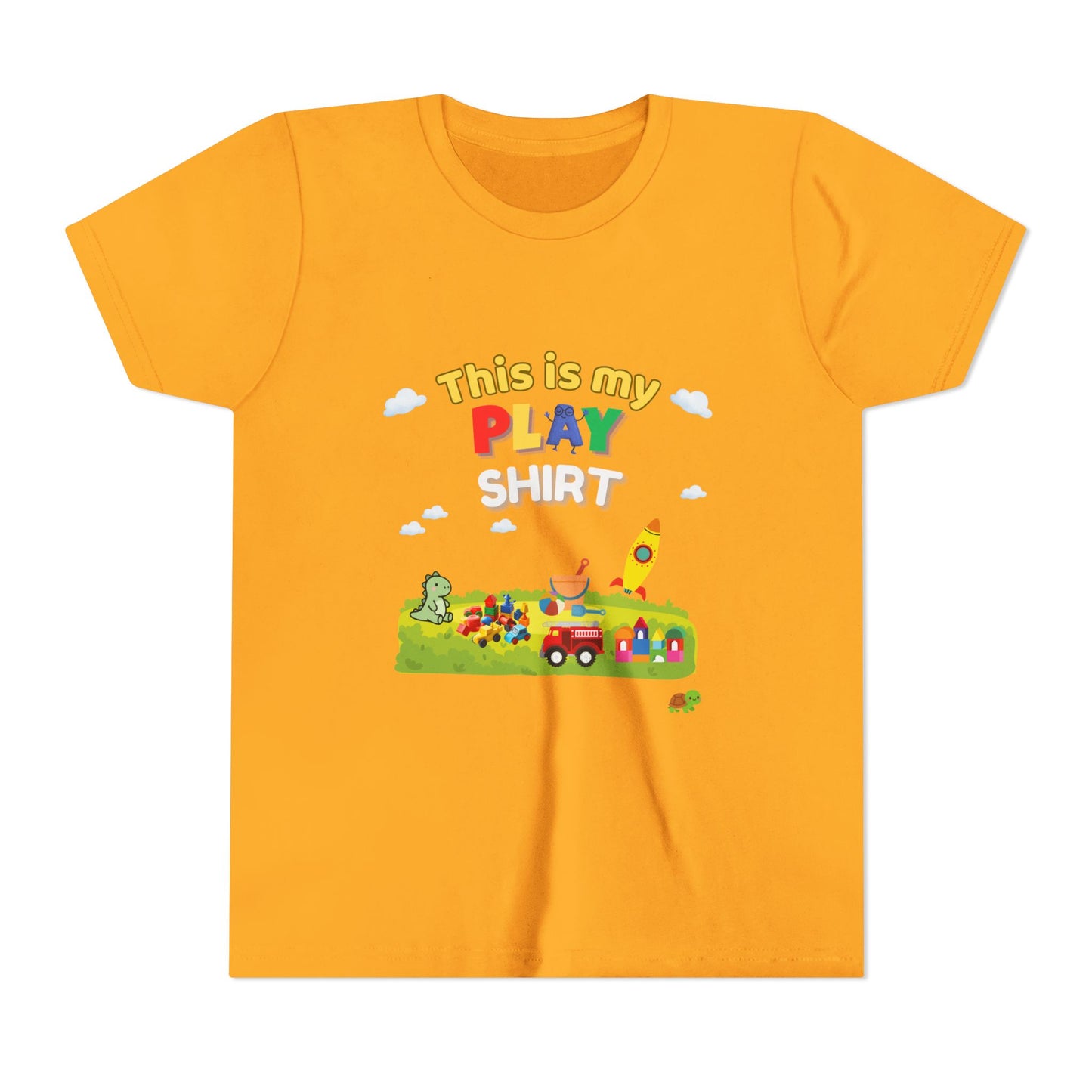 This is My Play Shirt Youth Tee | Toy Rocket, Blocks, Truck Kids Shirt