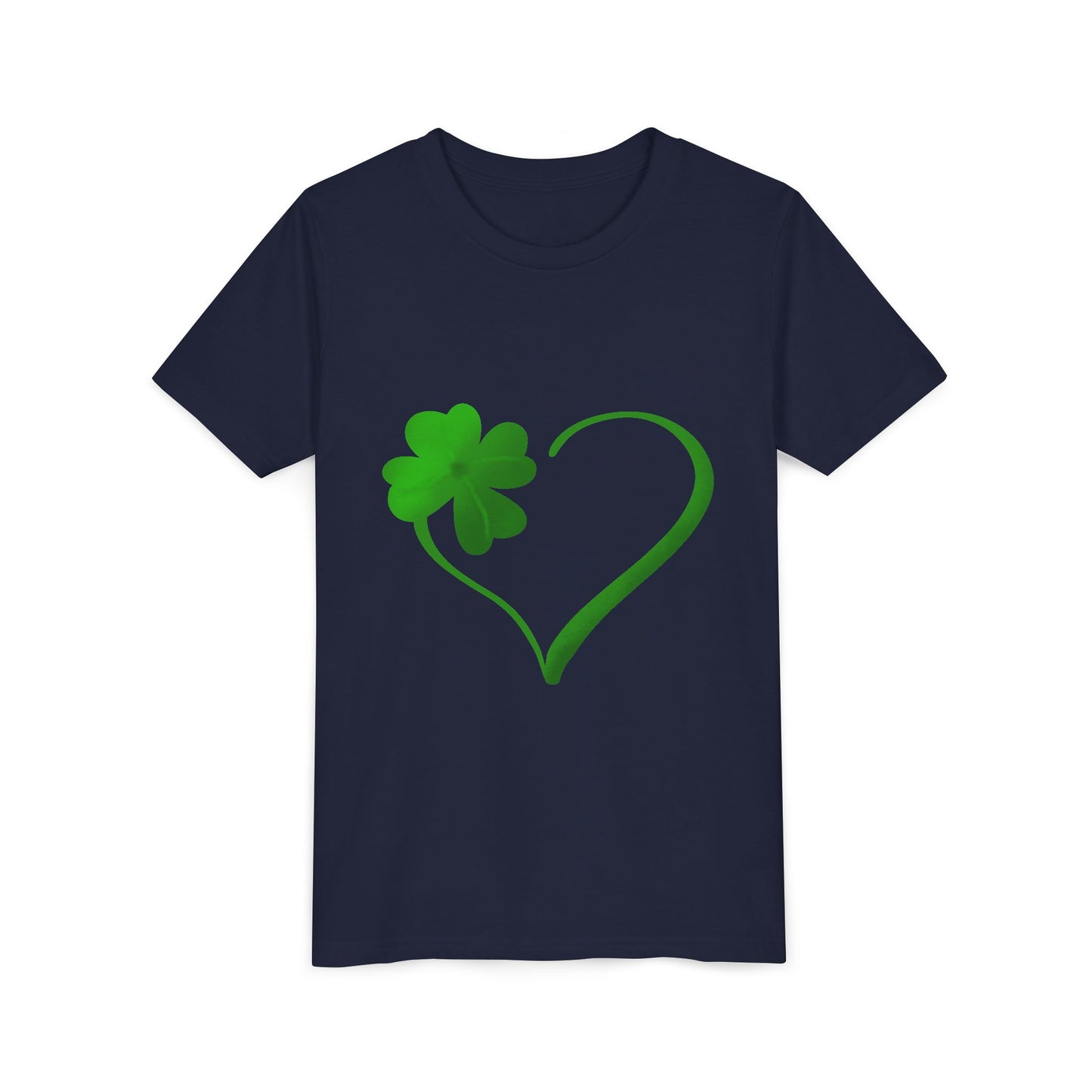 Shamrock Heart Youth Tee | St. Patrick's Day Clover Kids Shirt