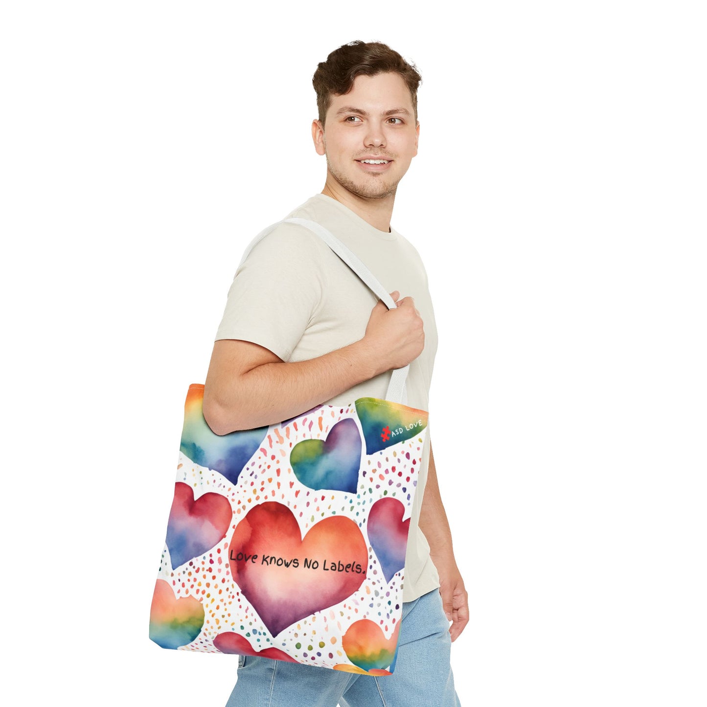 Love Knows No Labels Heart Balloons Tote Bag - Rise Above Division