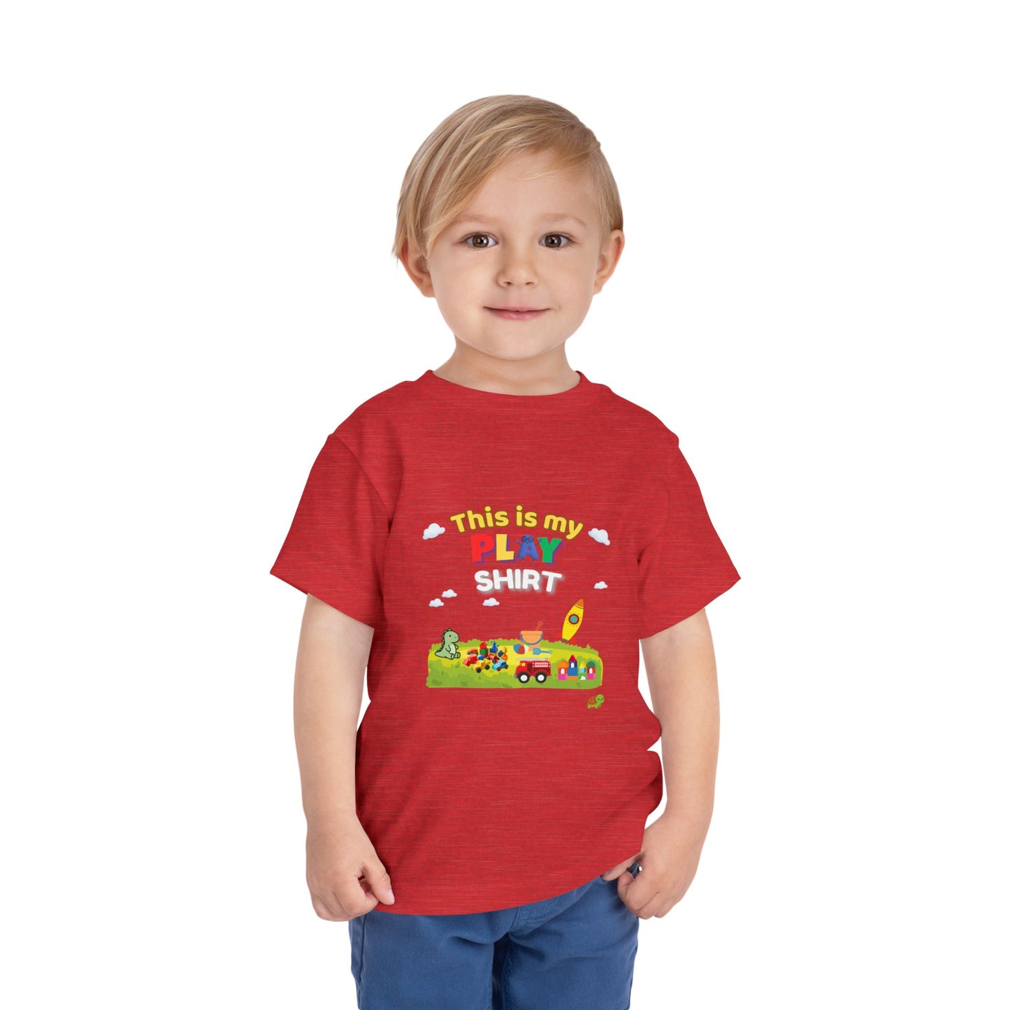 This Is My Play Shirt Toddler Tee | Toy Train, Blocks, Rocket