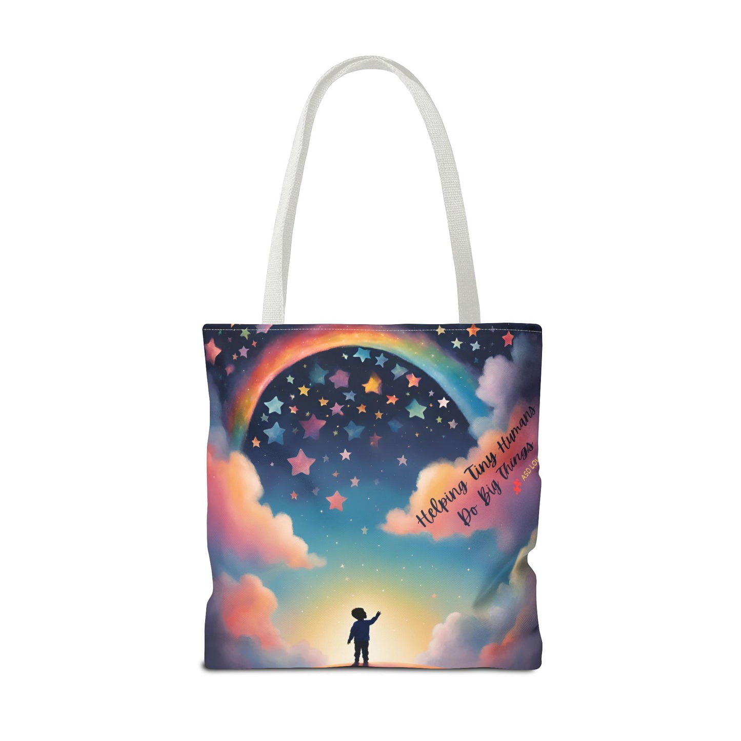 Helping Tiny Humans Do Big Things Tote - Inspiring Kids to Reach for the Stars