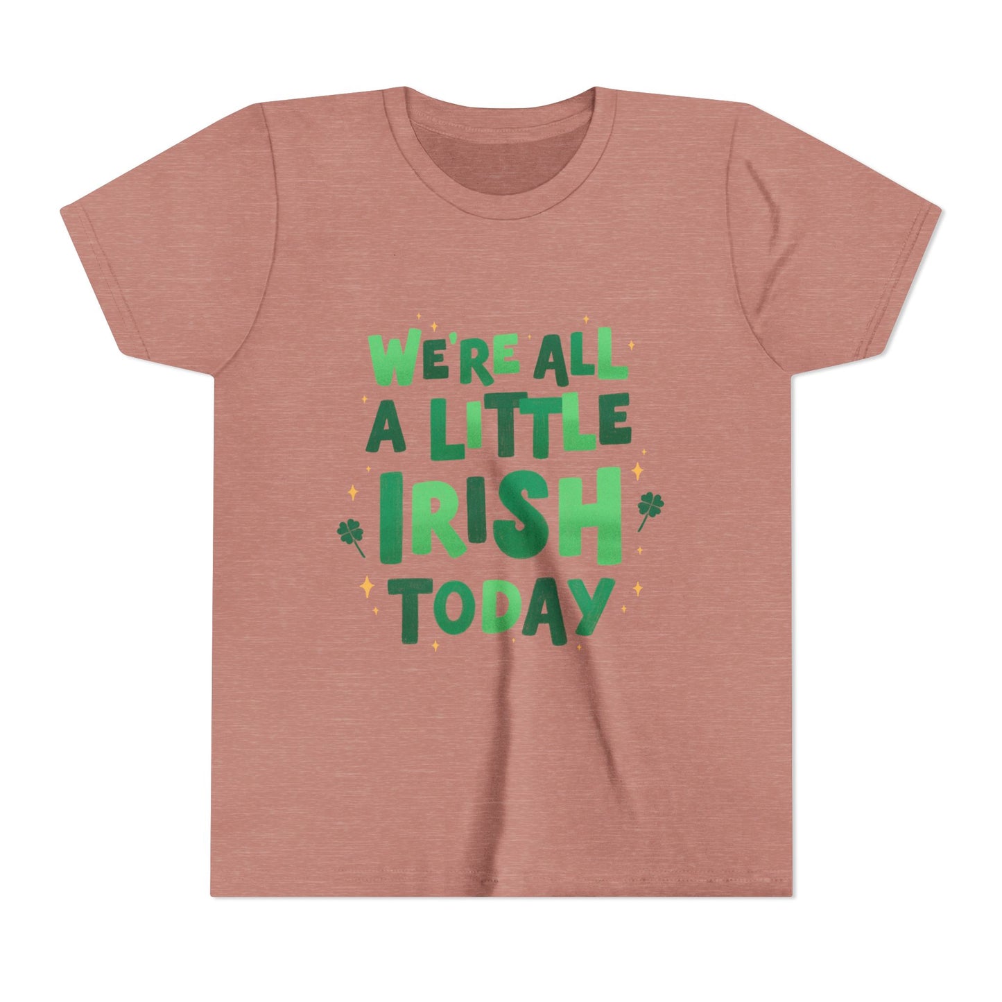 We are All A Little Irish Today Youth Tee | St. Patricks Day Shamrock Shirt