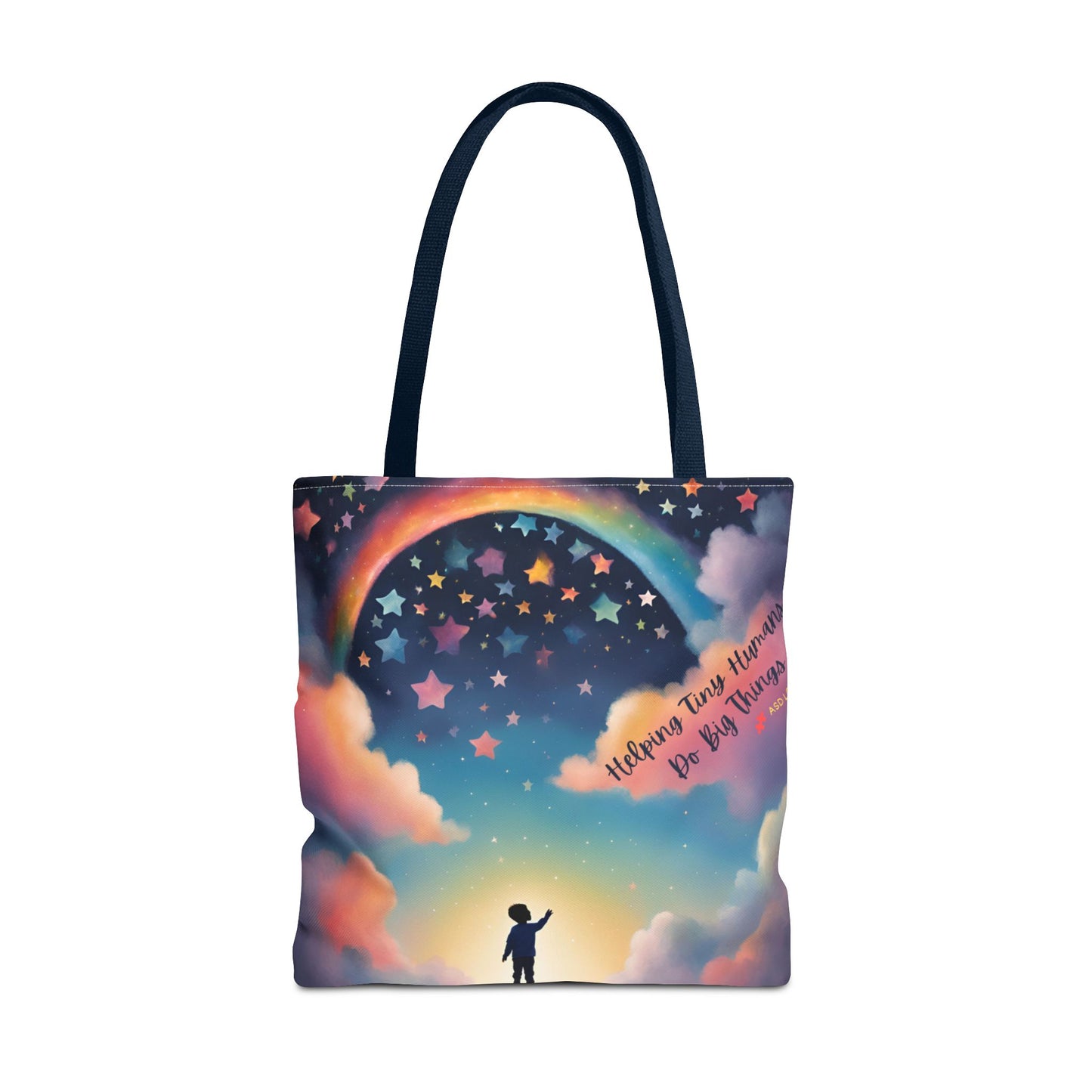 Helping Tiny Humans Do Big Things Tote - Inspiring Kids to Reach for the Stars