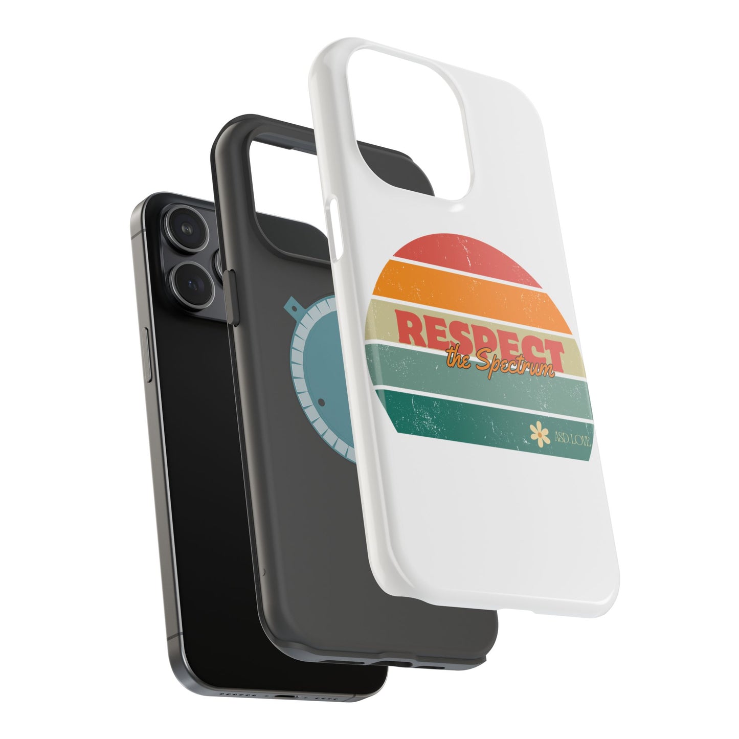 Vintage Rainbow: Respect the Spectrum - ASD Awareness Phone Case
