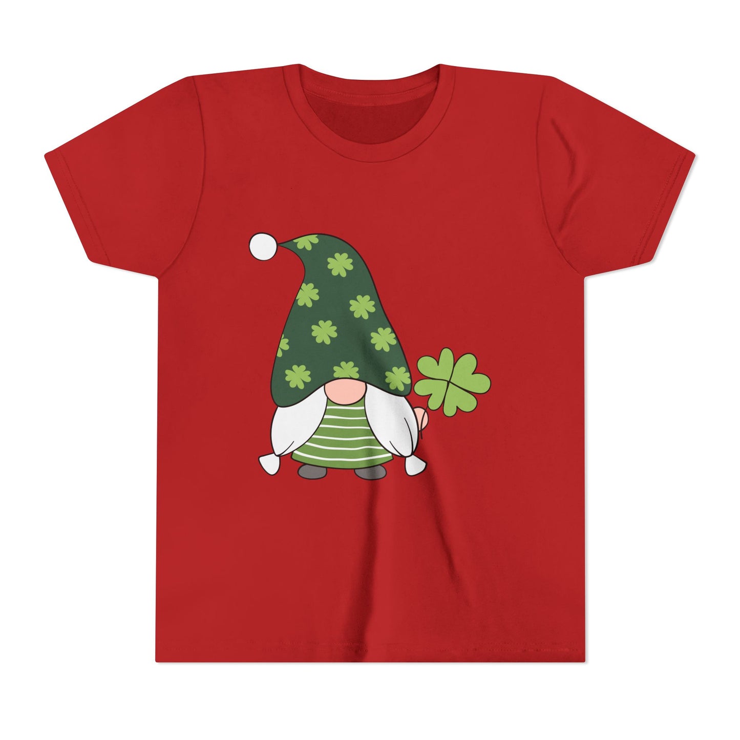 Shamrock Gnome Youth Tee | St. Patrick's Day Clover Kids Shirt