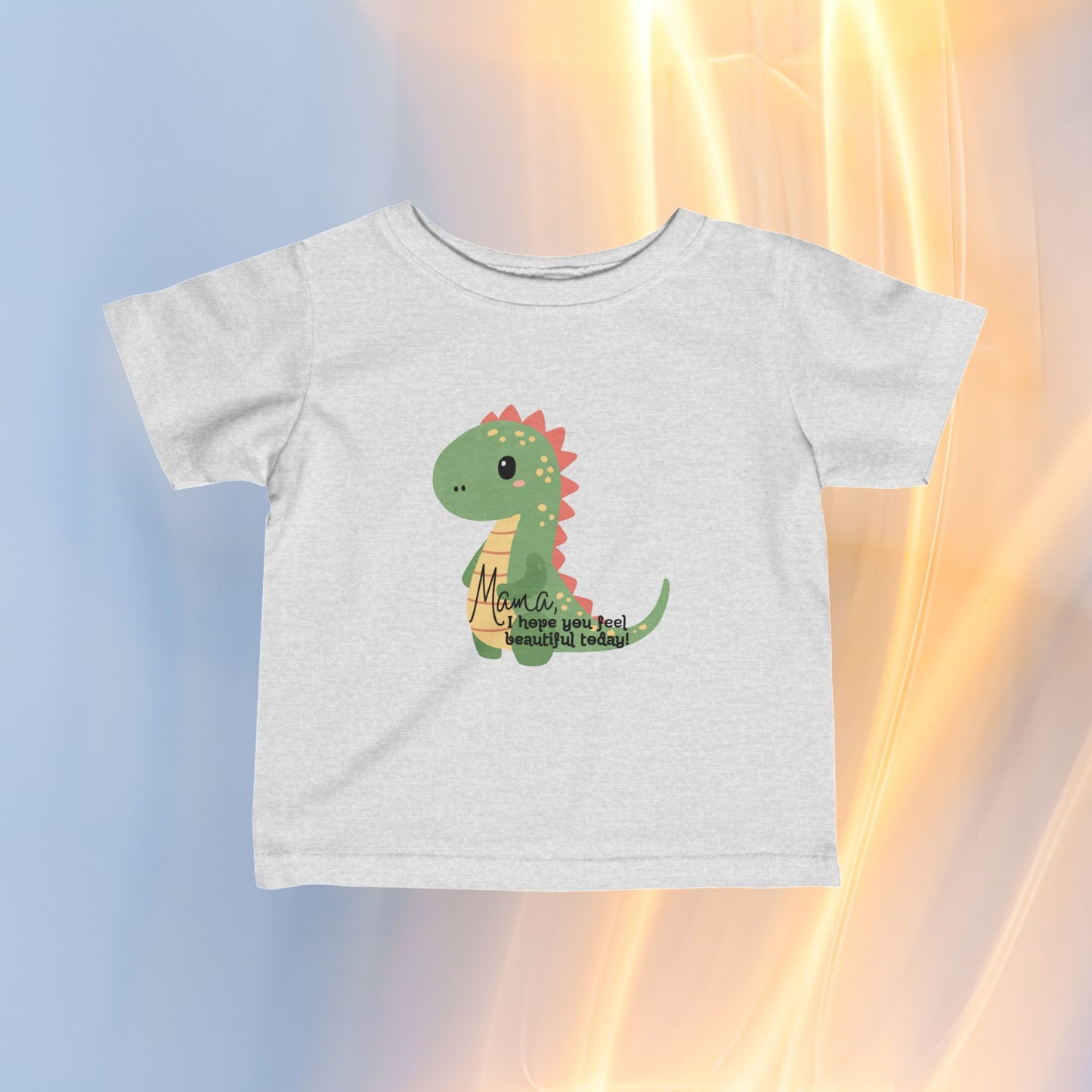 Mama, I Hope You Feel Beautiful Today - Toddler T-Shirt | Soft & Durable Kids Tee | Inspirational Clothing | Uplifting Motherhood - Dino