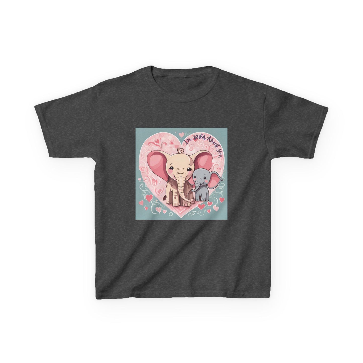 I'm Wild About You - Elephant Duo Valentine's Kids Tee