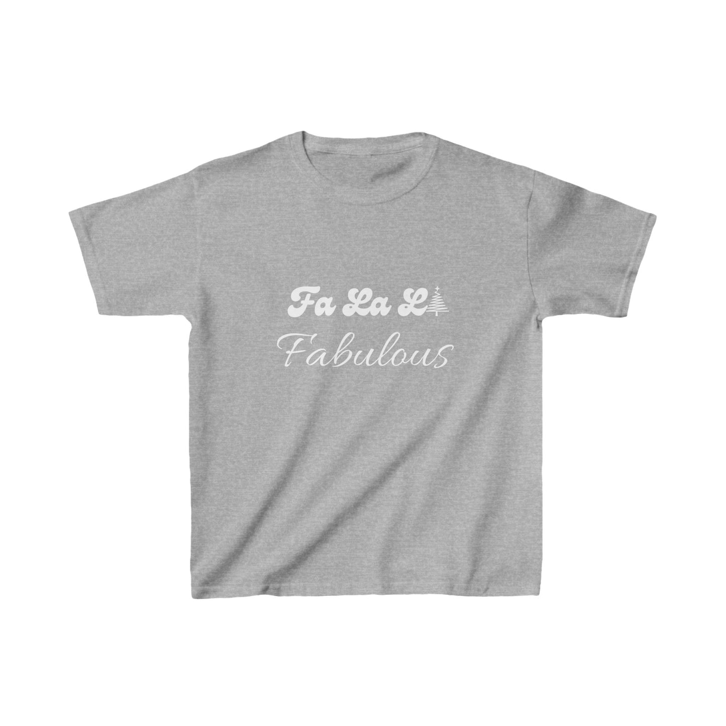 Fa La LA Fabulous Kids Tee - Fun Christmas Shirt for Boys and Girls