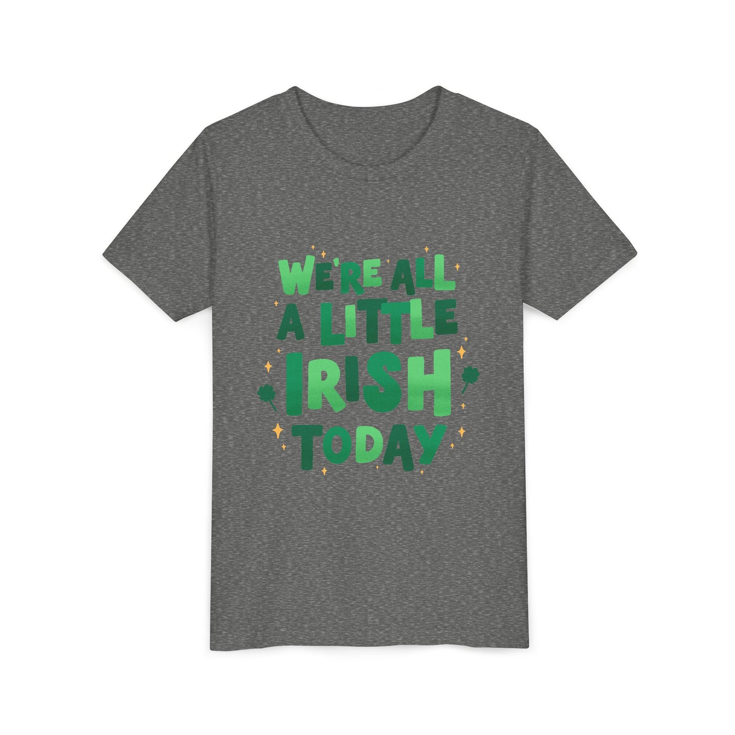 We are All A Little Irish Today Youth Tee | St. Patricks Day Shamrock Shirt