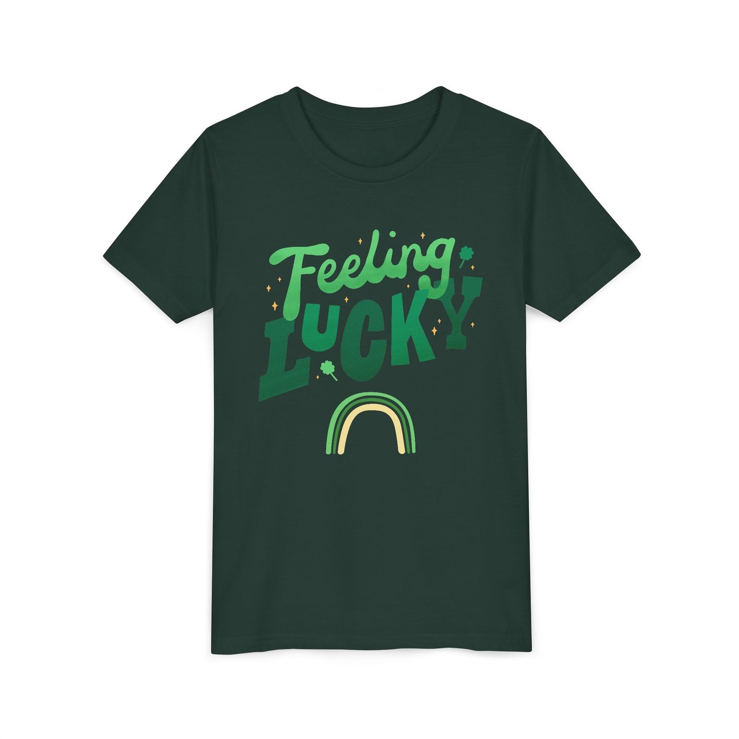 Feeling Lucky rainbow Youth Tee | St. Patrick's Day kids shirt