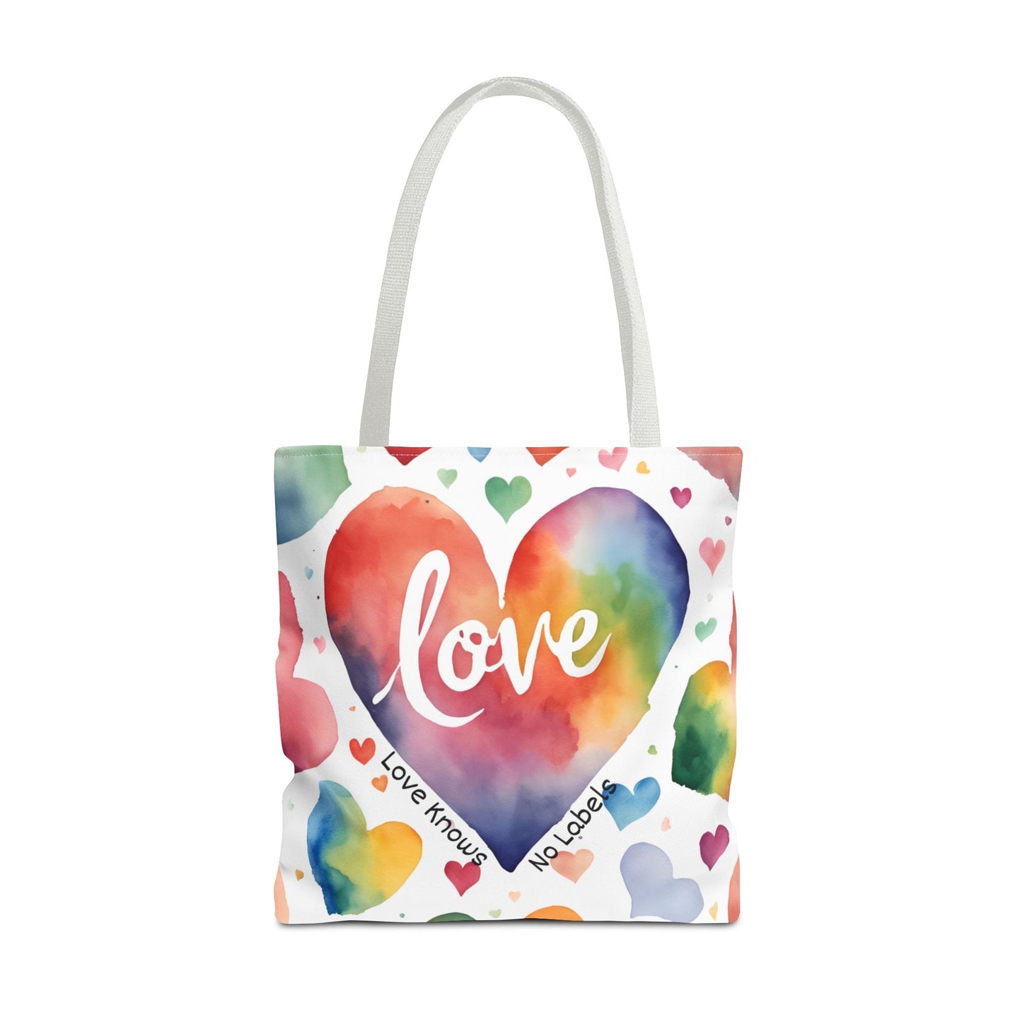 Love Knows No Labels - Hearts, Hearts, Hearts Tote Bag - Embrace Every Difference