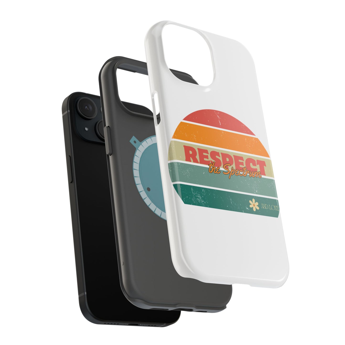 Vintage Rainbow: Respect the Spectrum - ASD Awareness Phone Case