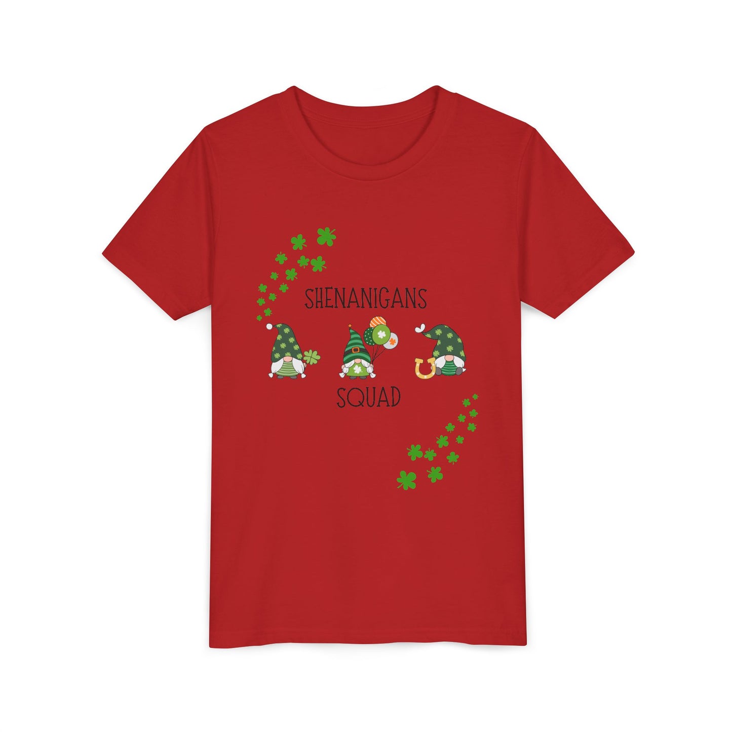 Shenanigans Squad Gnomes Youth Tee | St. Patrick's Day Shamrock Kids Shirt