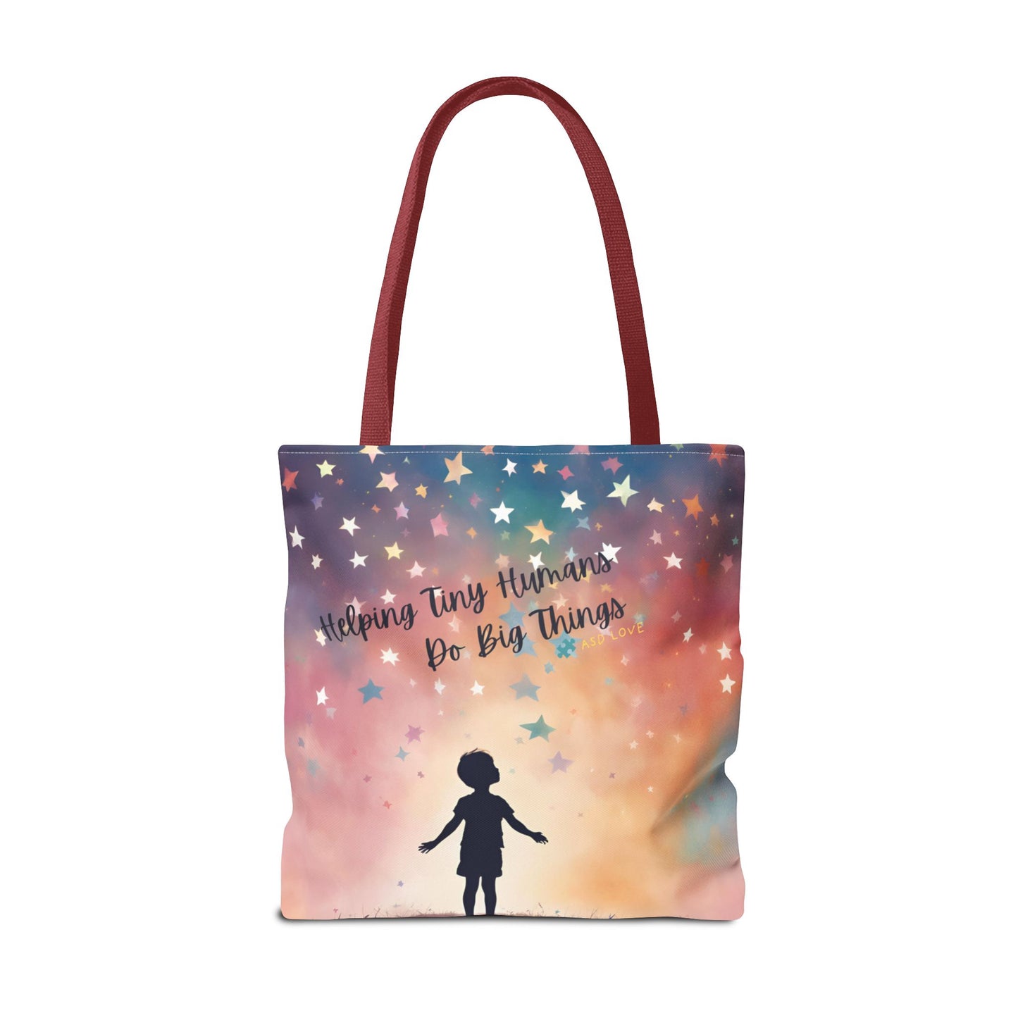 Helping Tiny Humans Do Big Things Tote - Inspiring Kids to Reach for the Stars