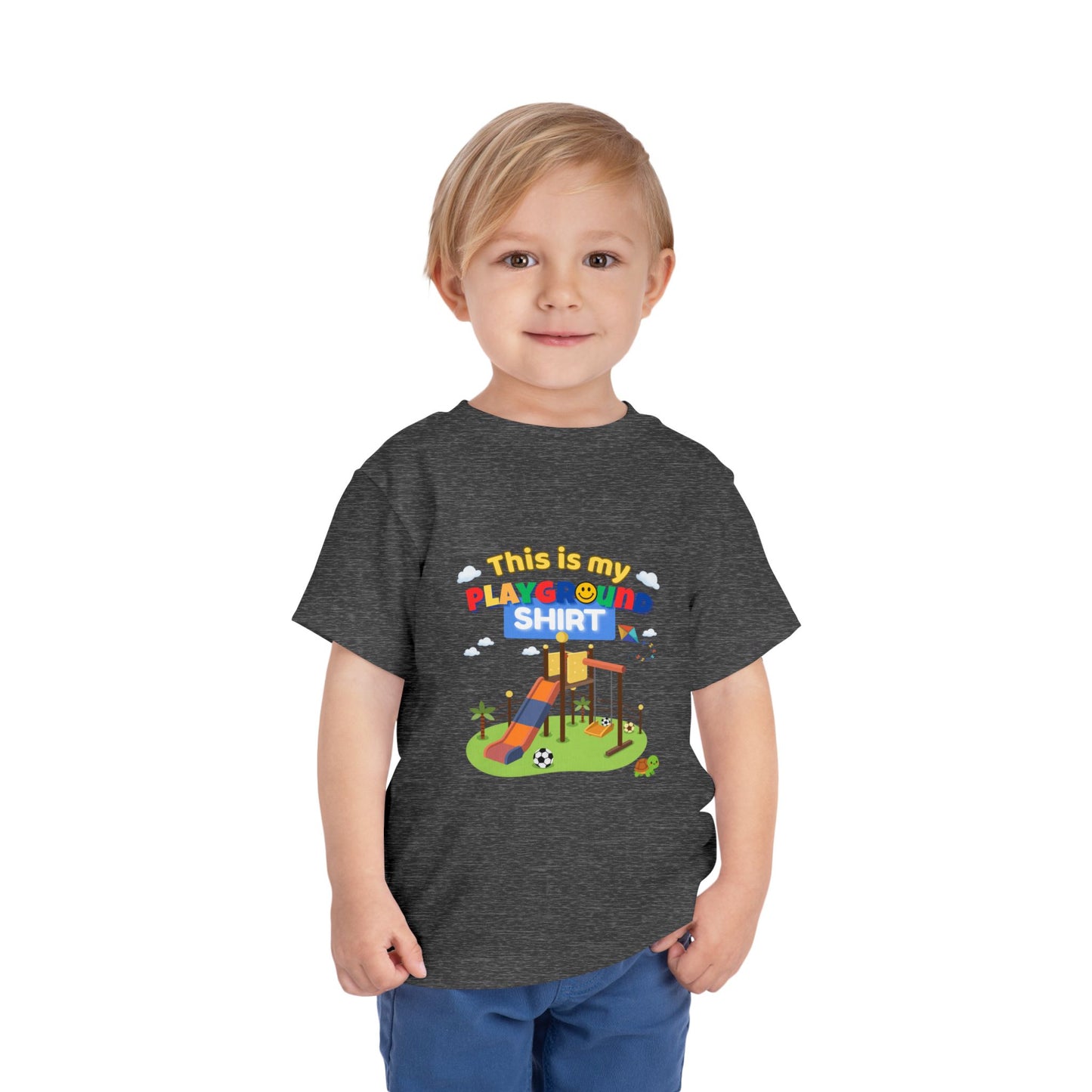 Playground Illustration Toddler Tee | Kids Slide Park Shirt