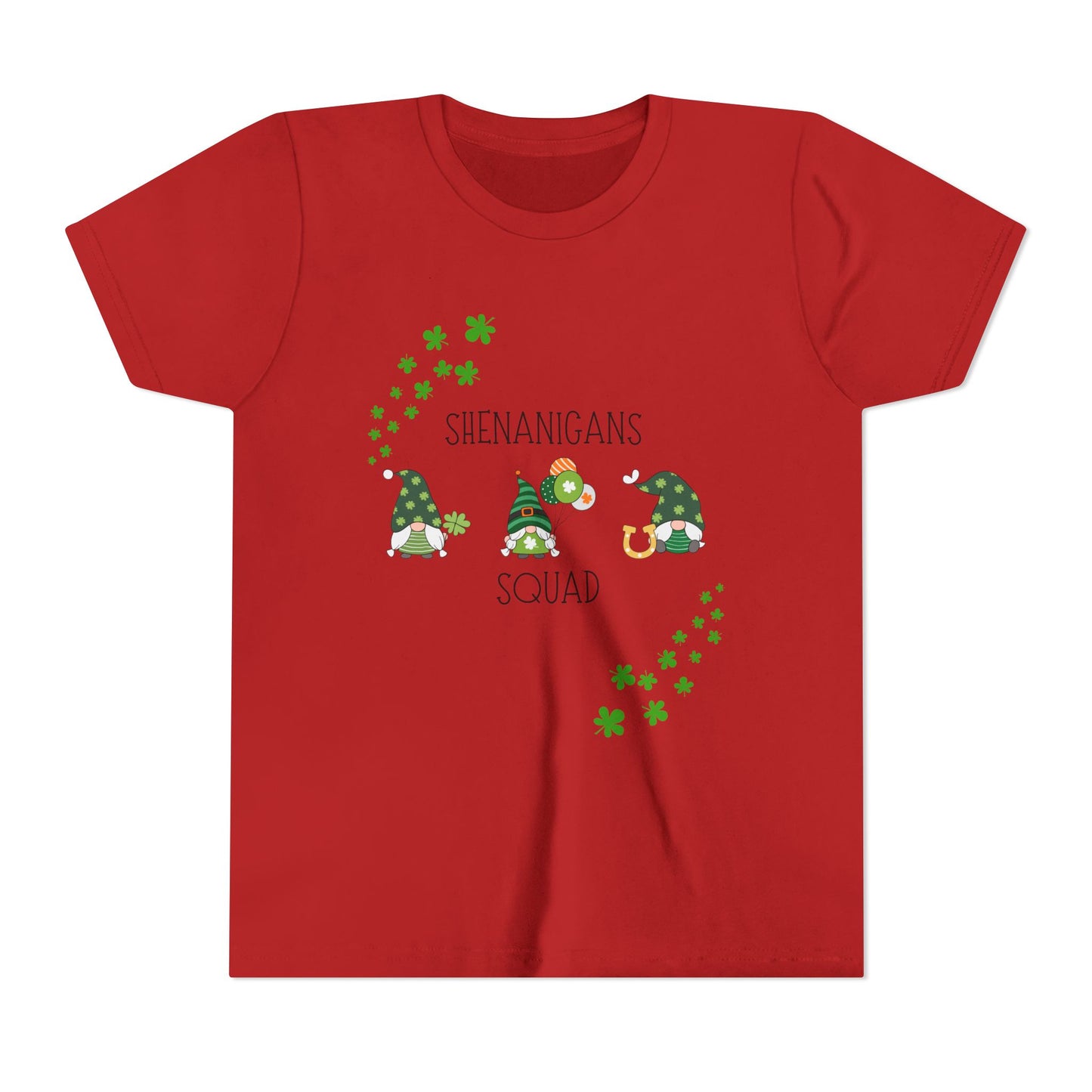 Shenanigans Squad Gnomes Youth Tee | St. Patrick's Day Shamrock Kids Shirt