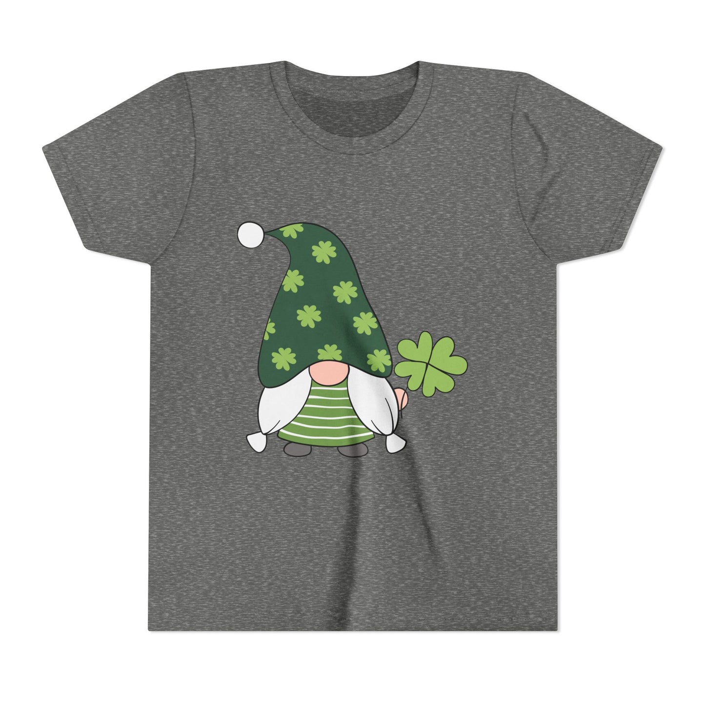 Shamrock Gnome Youth Tee | St. Patrick's Day Clover Kids Shirt