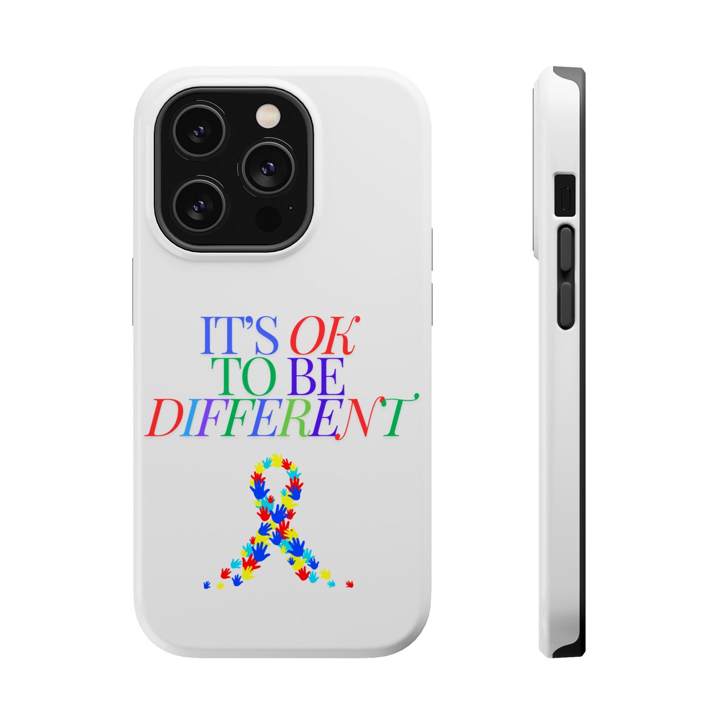 Autism Support Ribbon: It's Okay to Be Different - ASD Awareness Phone Case