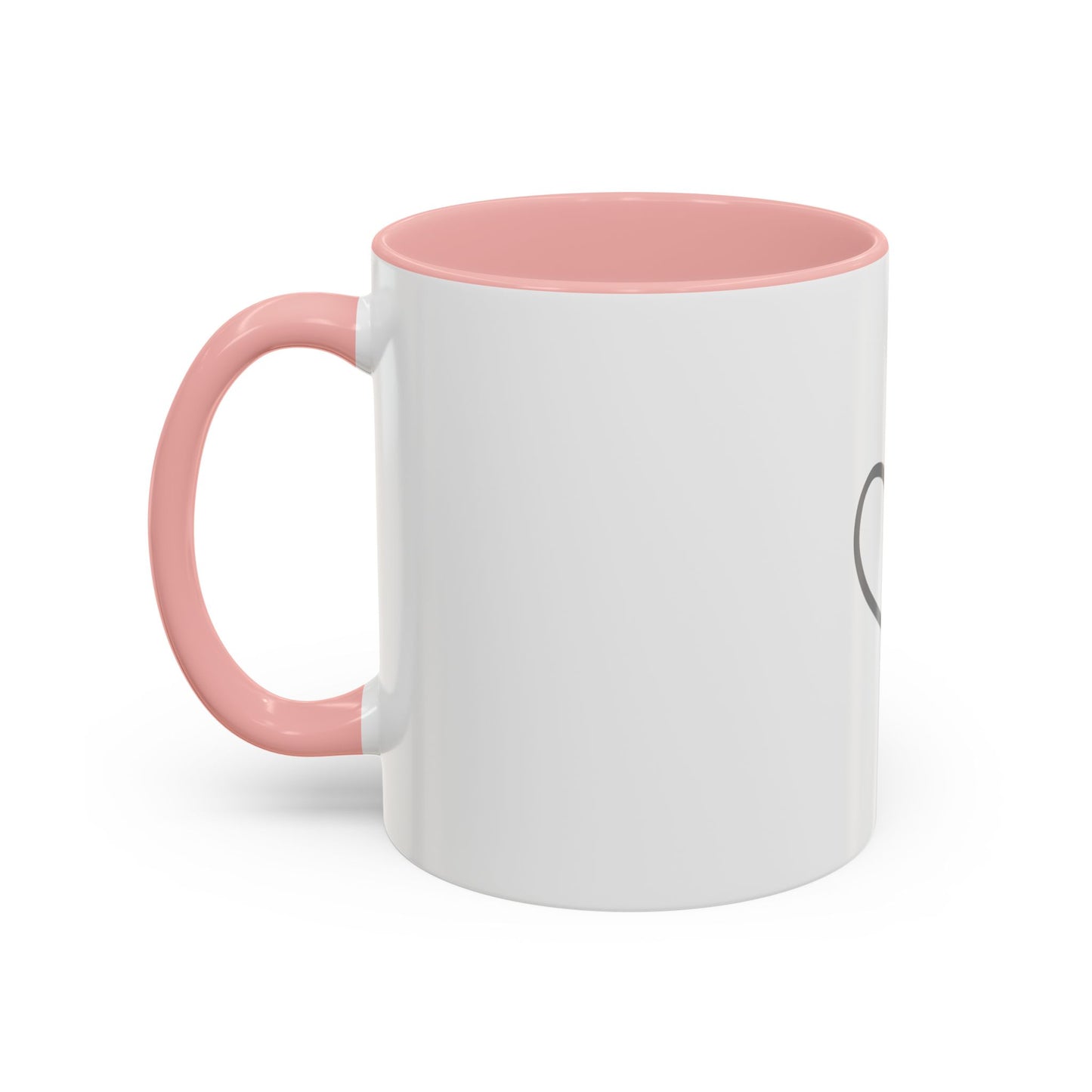 P.S. I Hope You Feel Beautiful Today - Accent Coffee Mug | Inspirational Ceramic Cup with Color Handle (11, 15oz) - Black Heart