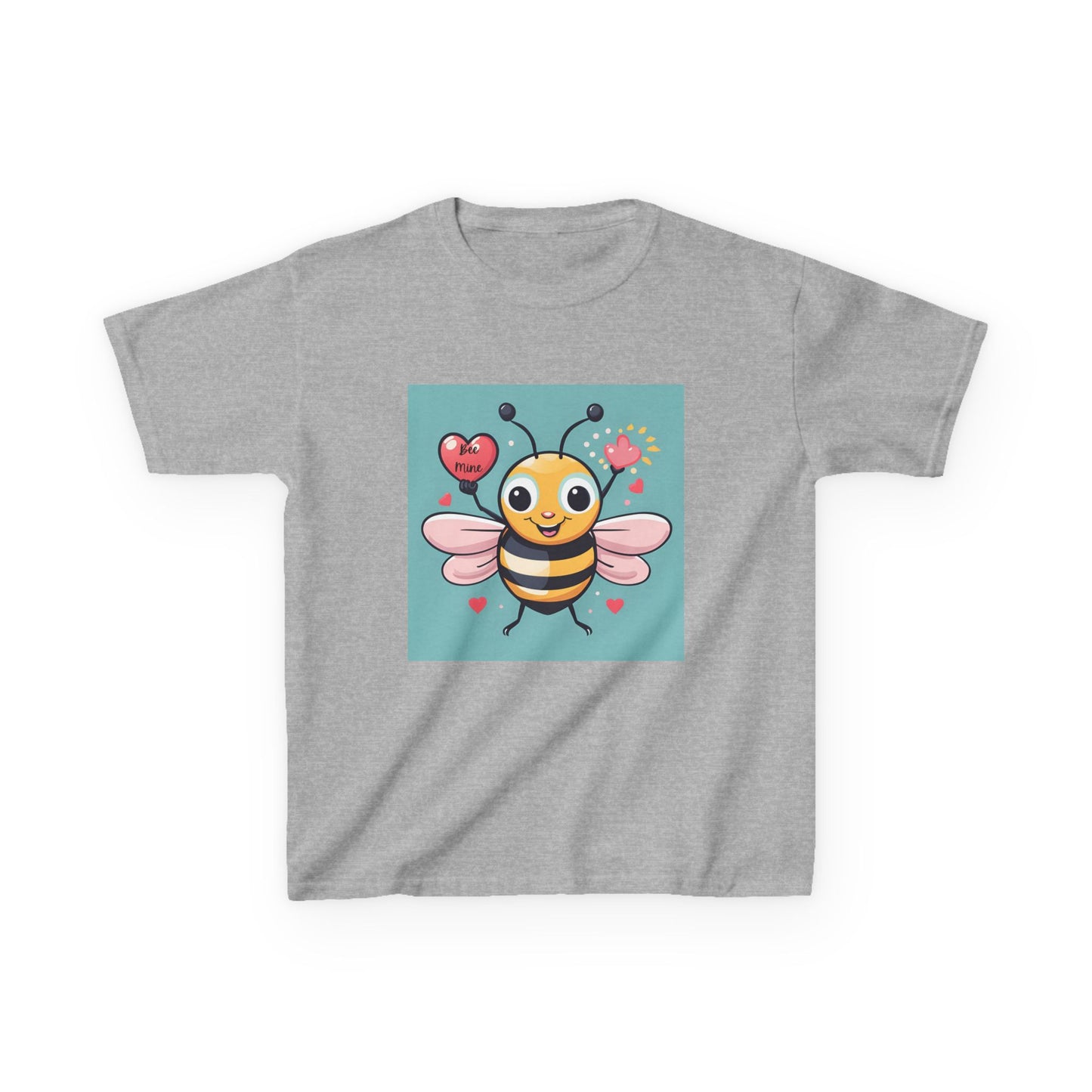 Bee Mine - Heart LIfting Bumble Bee Valentine's Kids Tee