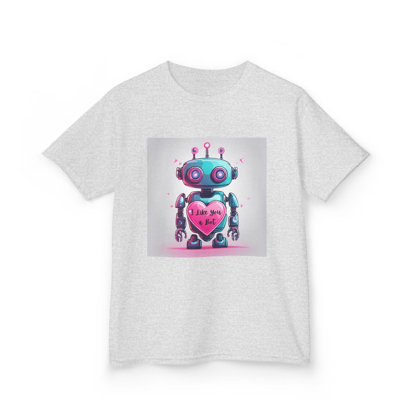 I Like You a Bot - Blue Robot Valentine's Kids Tee