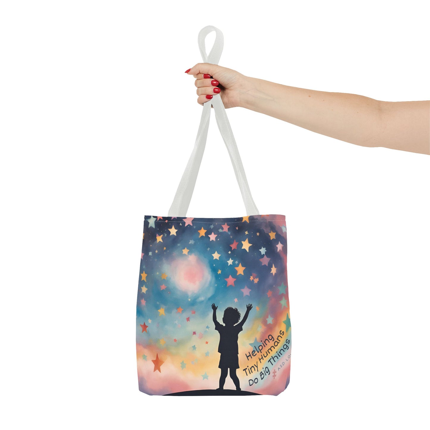 Helping Tiny Humans Do Big Things Tote - Inspiring Kids to Reach for the Stars