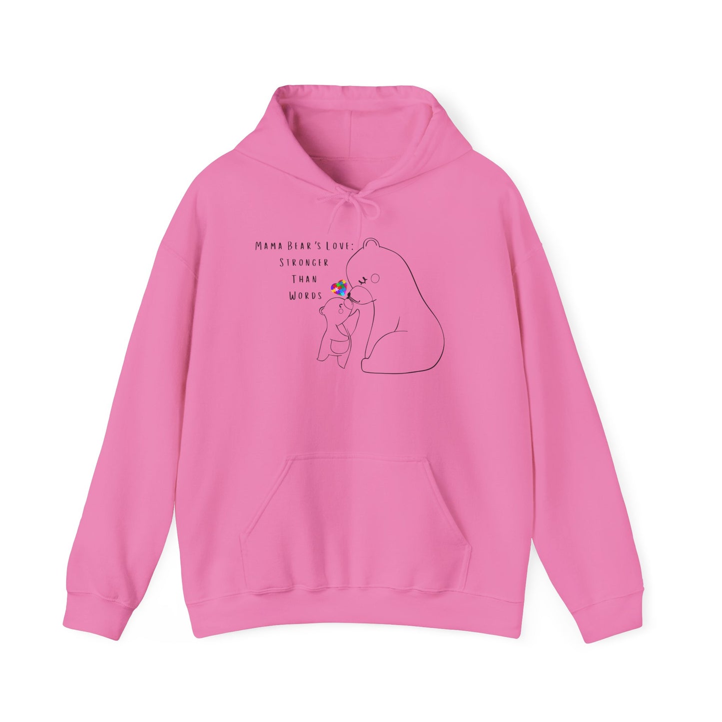 Stronger Than Words - Mama Bear's Love Hoodie - Autism Awareness Hoodie