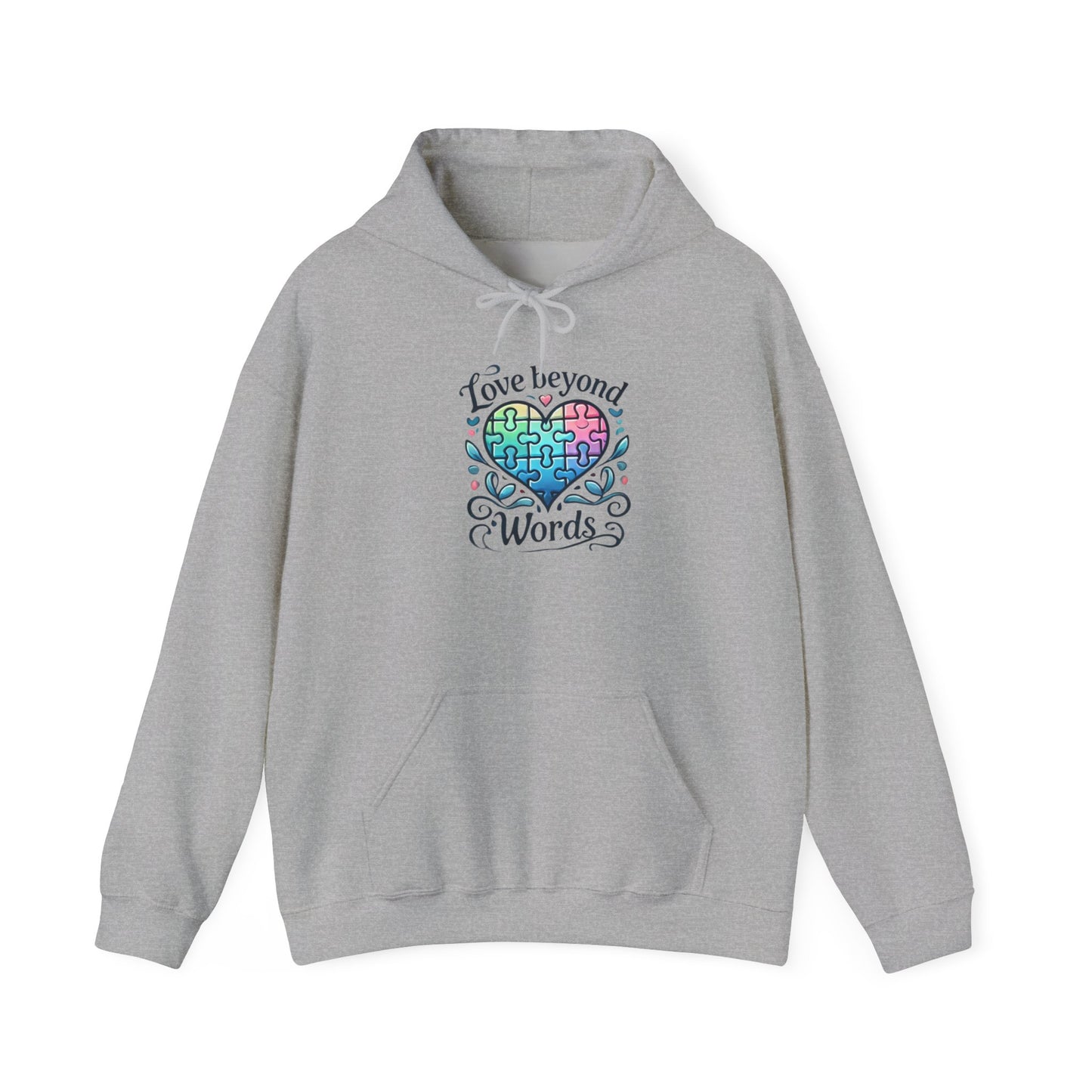 Love Beyond Words - Autism Awareness Hoodie - Cozy Unisex Sweatshirt for Warmth & Connection, Perfect for Gifts, Casual Wear, Gatherings